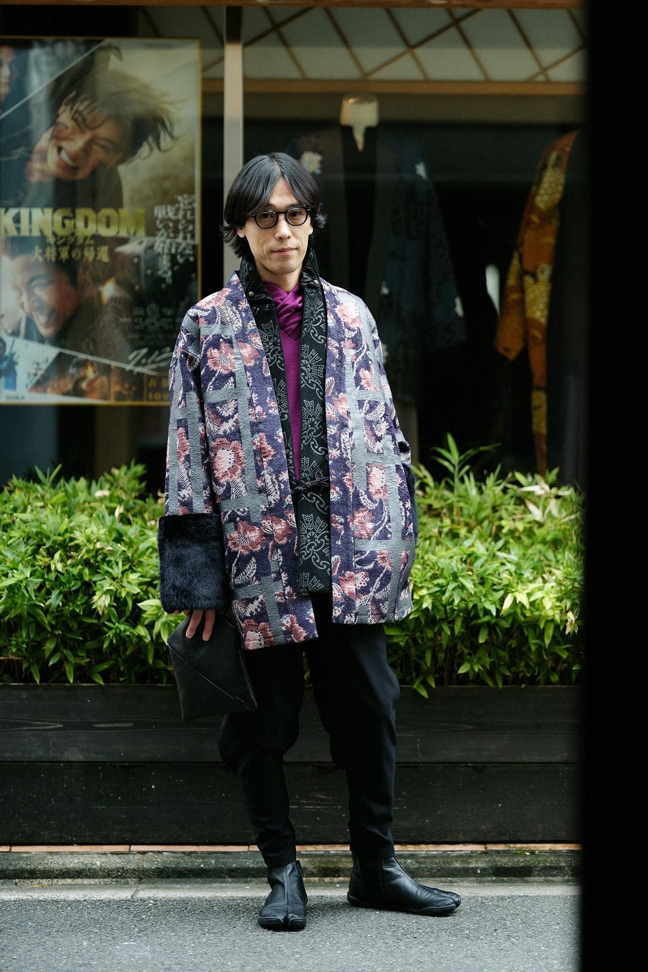 ウールメルトン 陣羽織（じんばおり）／環繋ぎ矢車文（かん