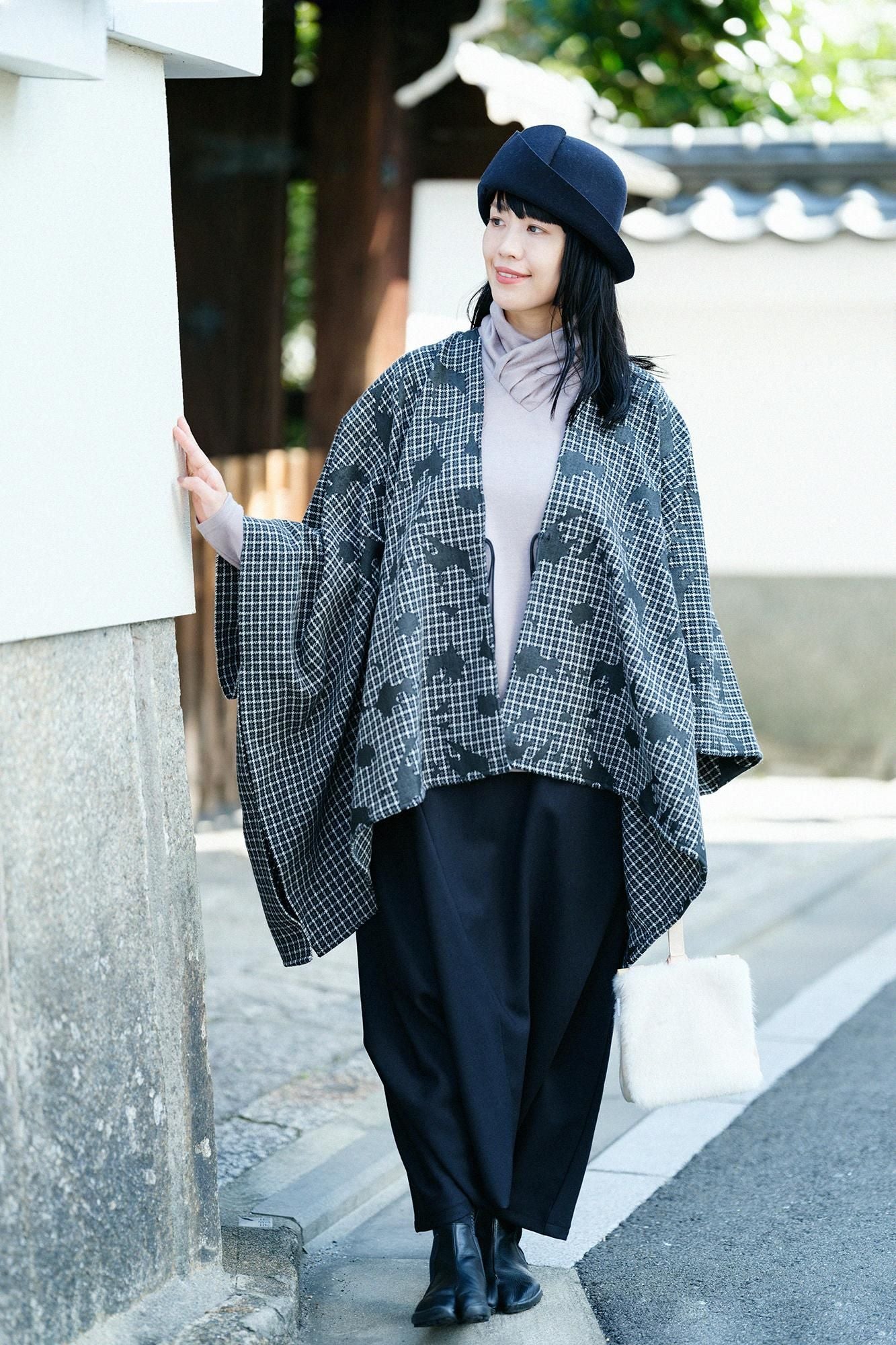 平針織 可洗羊毛 高領上衣／淺灰棕色