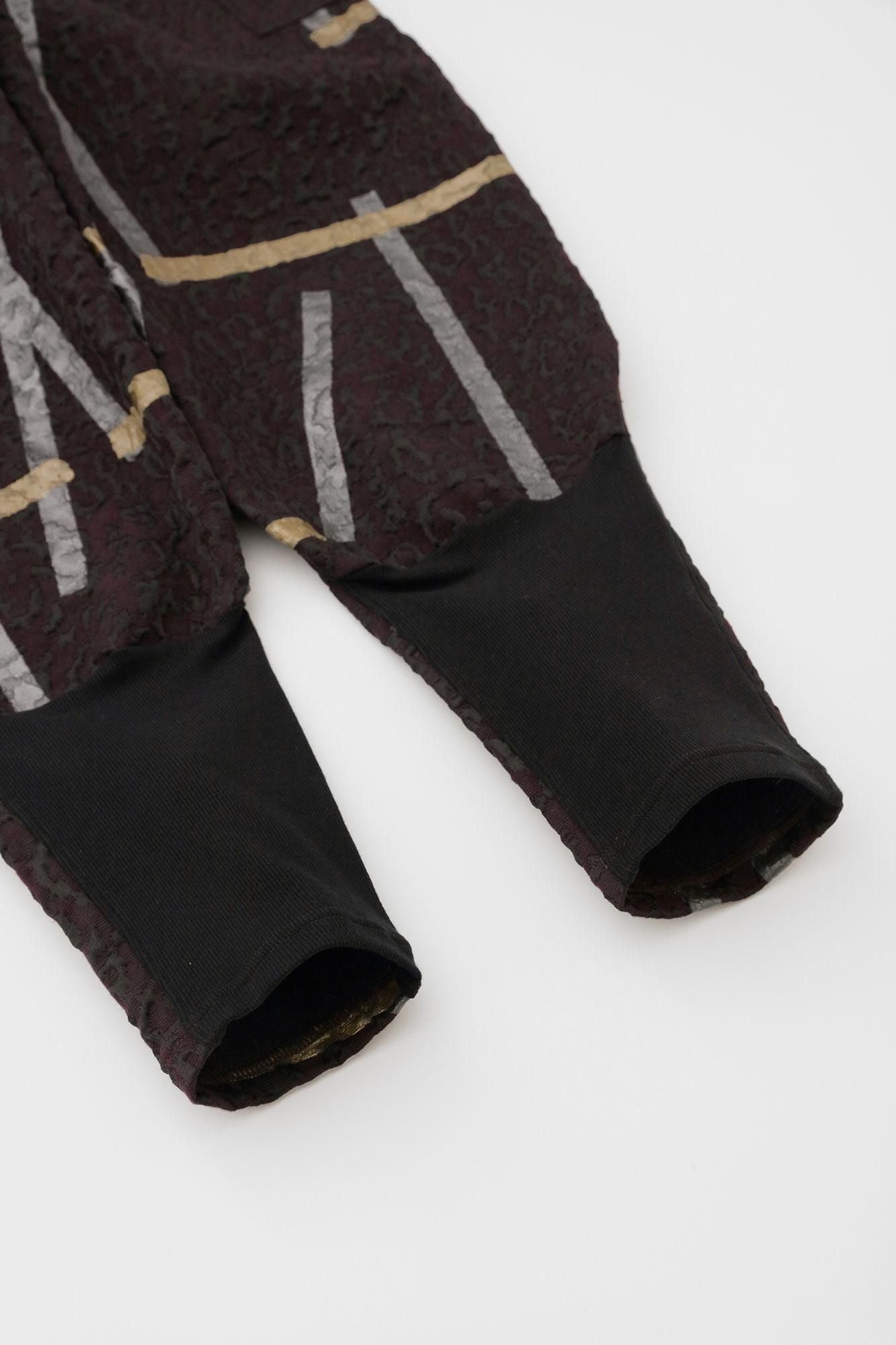 Jacquard Matelasse Harem Pants / Tobi Reddish Black