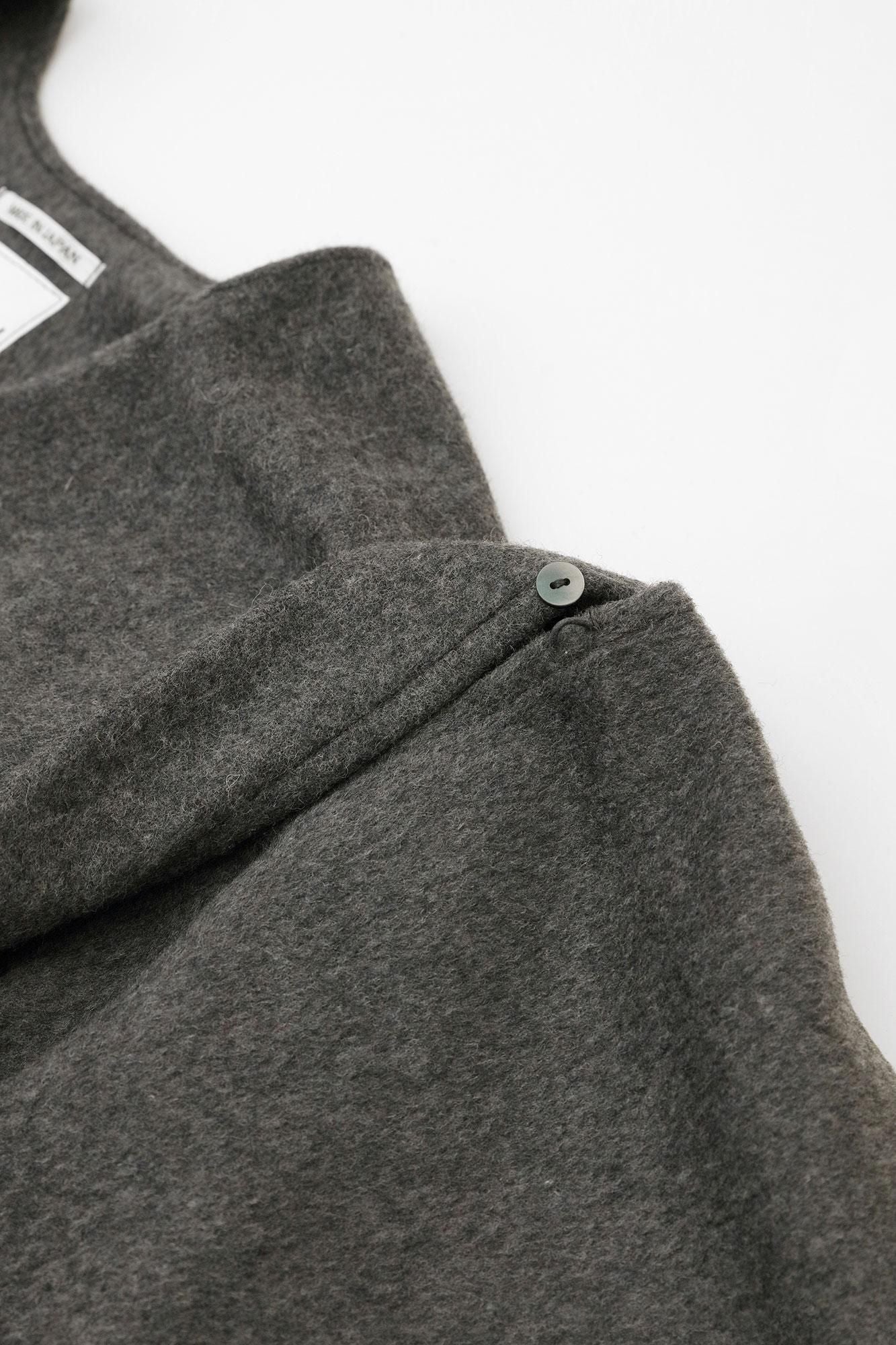 [Reservierung] Super 120's Wool Kisaragi Openwork Shoulder Up Sleeve Tie/Dark Ash (*Versand voraussichtlich um den 25. November)