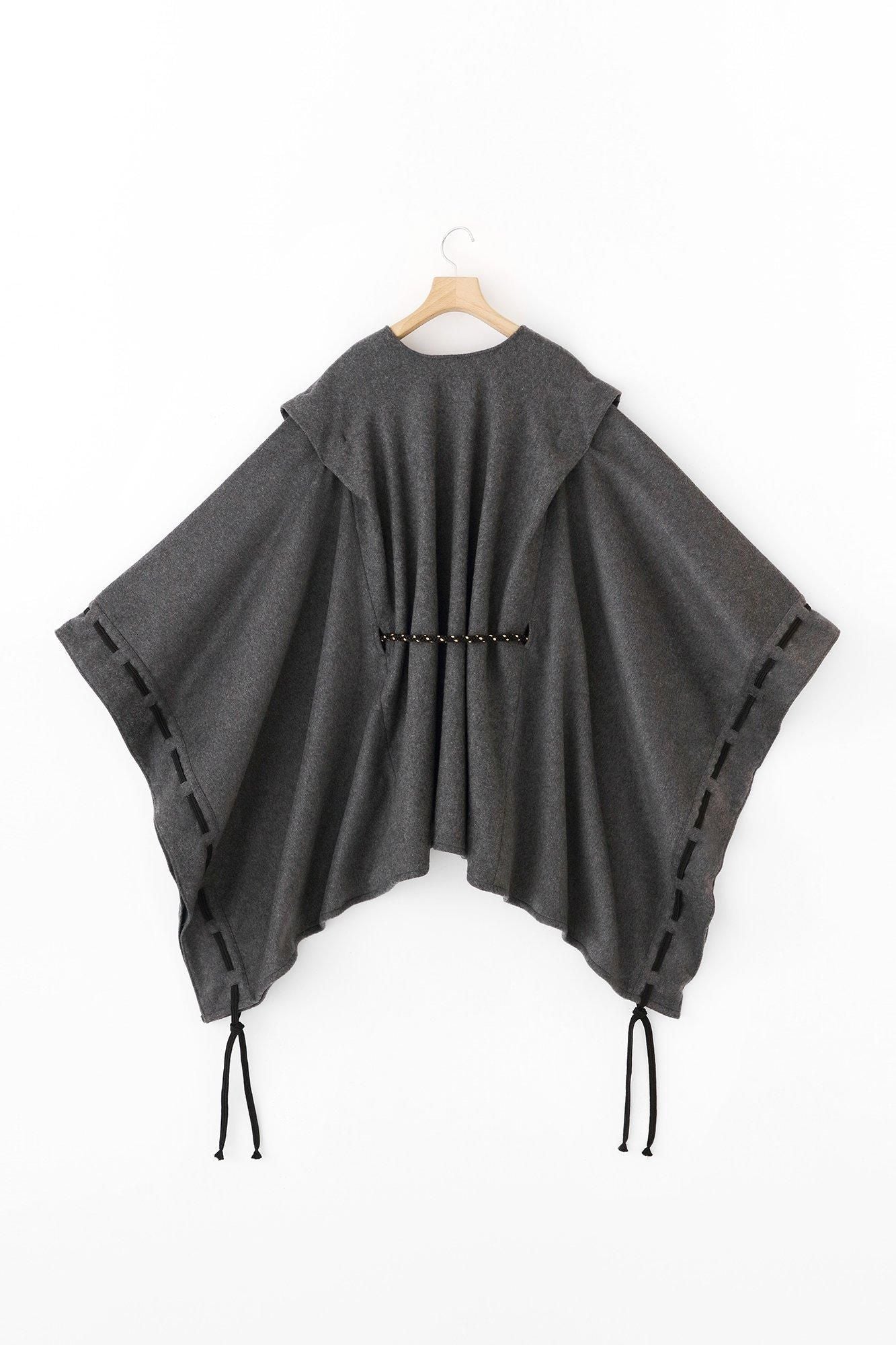 [Reservierung] Super 120's Wool Kisaragi Openwork Shoulder Up Sleeve Tie/Dark Ash (*Versand voraussichtlich um den 25. November)