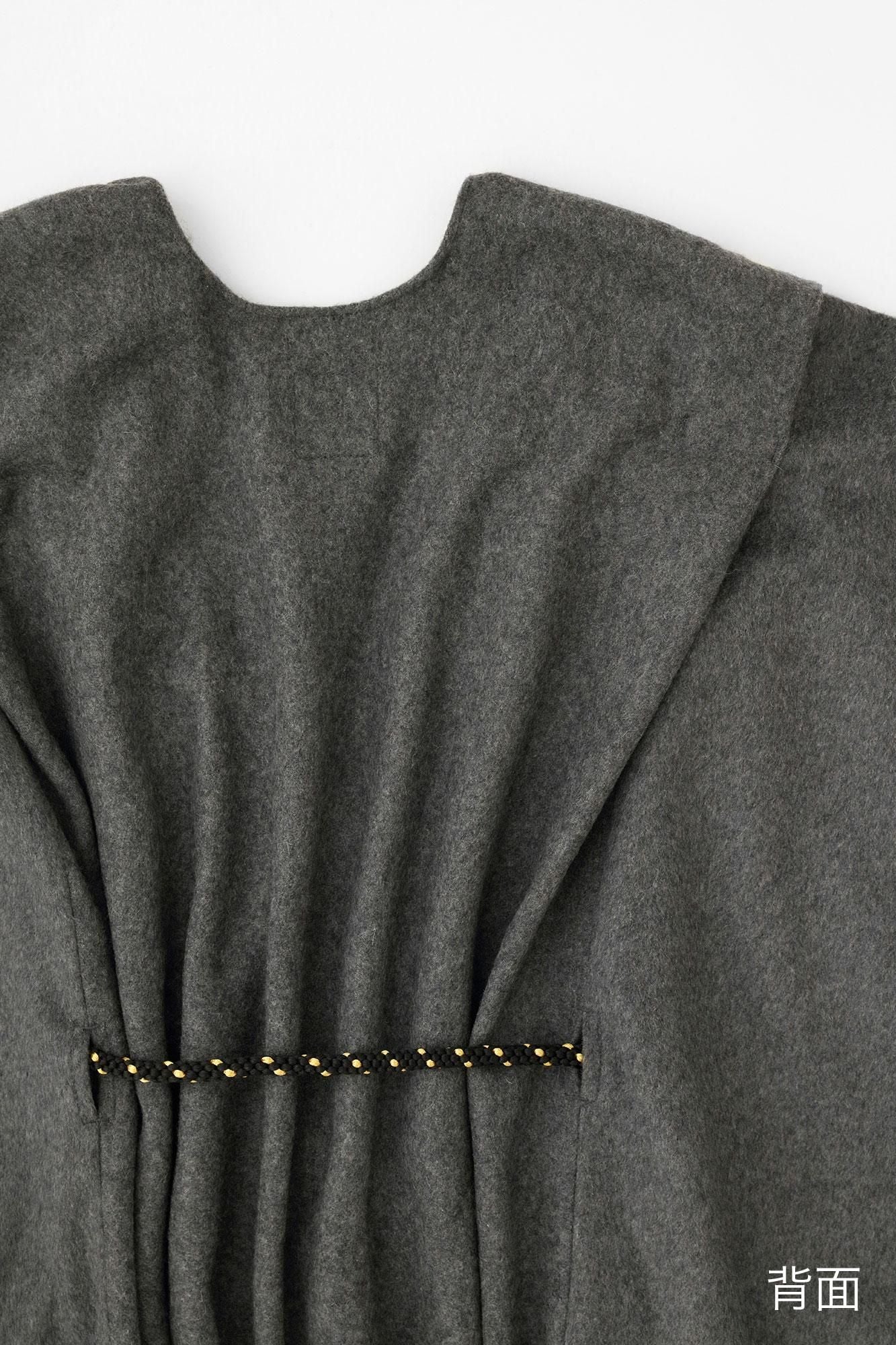 [Reservierung] Super 120's Wool Kisaragi Openwork Shoulder Up Sleeve Tie/Dark Ash (*Versand voraussichtlich um den 25. November)