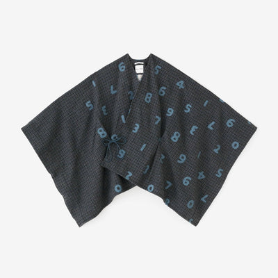 ツイード 格子織（こうしおり） きさらぎ 短丈（みじかたけ）／SO-SU-U上下（しょうか）と余白（よはく） 濃紺（のうこん）×深紺（しんこん）