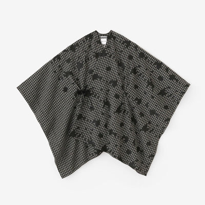 ツイード 格子織（こうしおり） きさらぎ／おおらかと余白（よはく） 濡羽色（ぬればいろ）×つくも