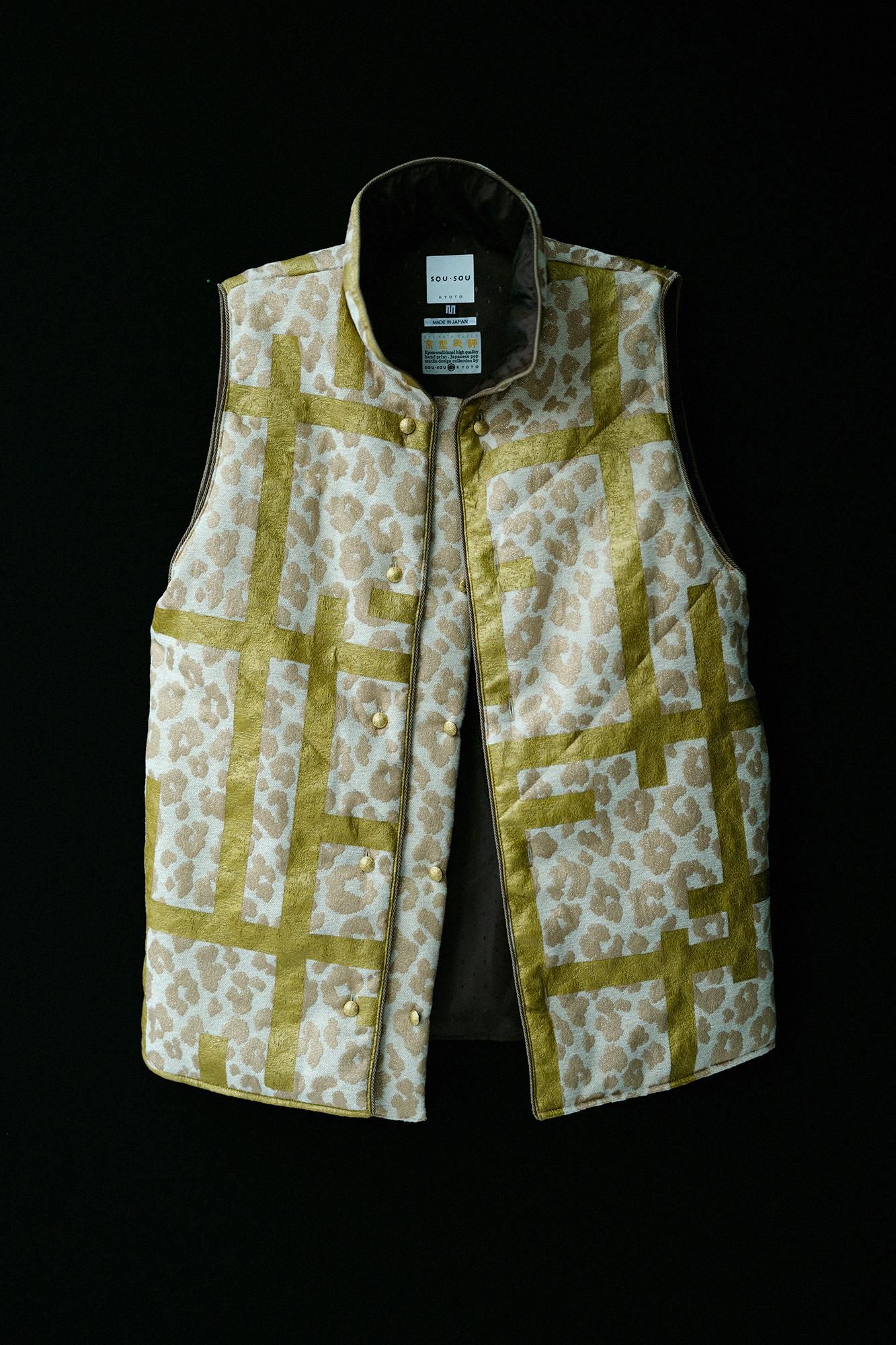 陣羽織粗花呢(jinbaori)夾棉 附裡襯/柵欄