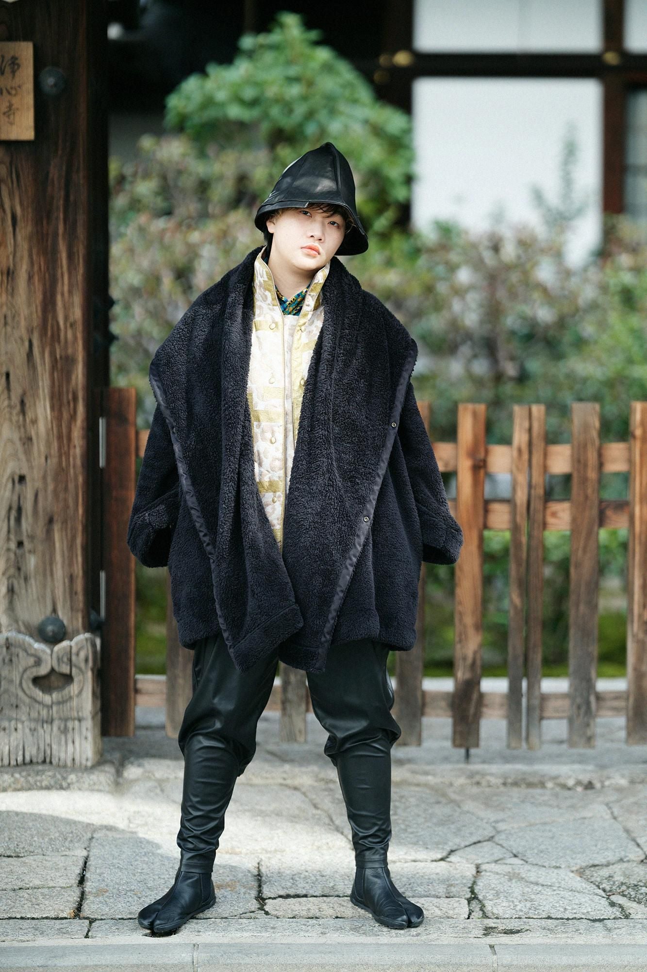 陣羽織粗花呢(jinbaori)夾棉 附裡襯/柵欄