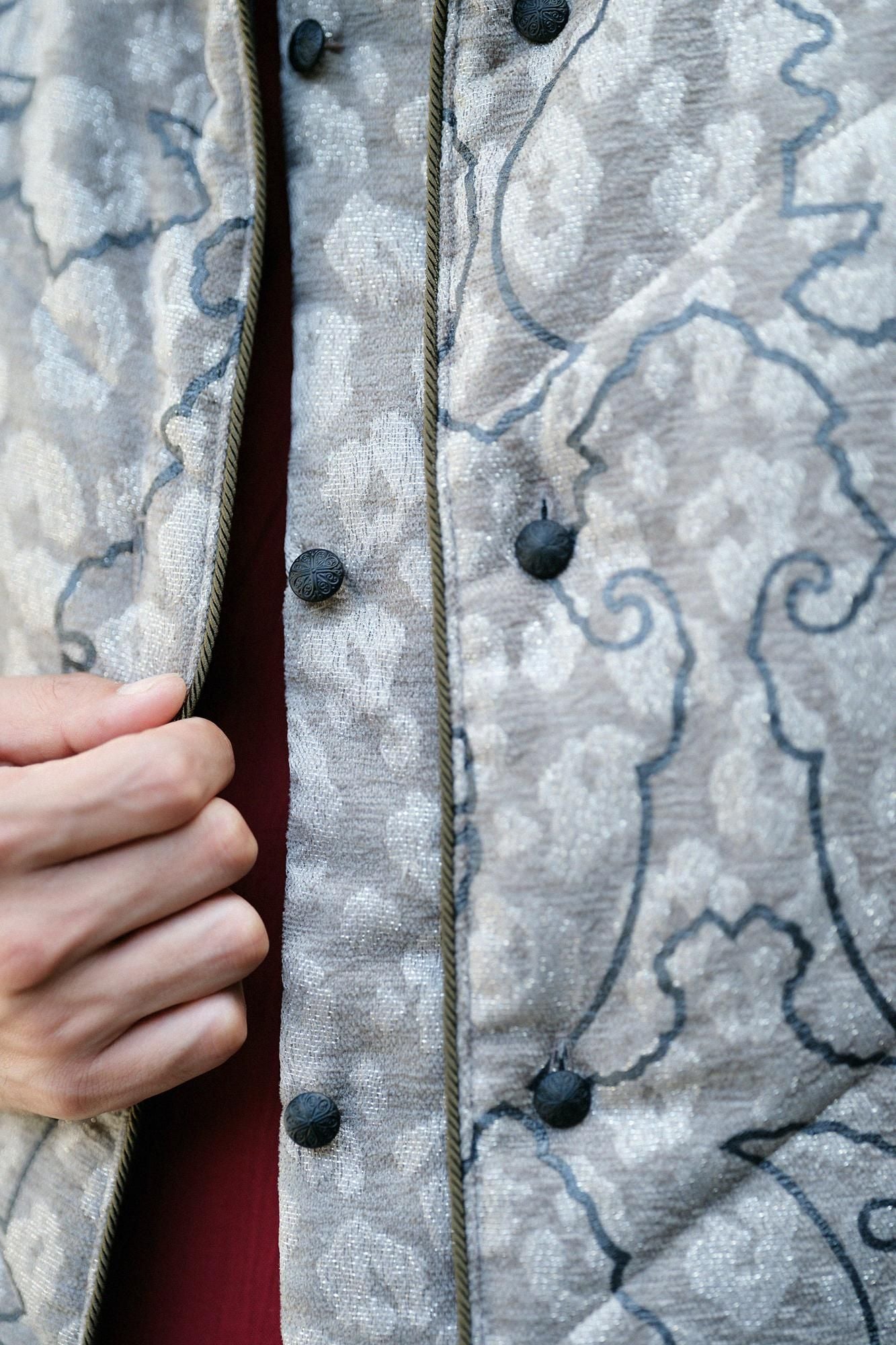 Tweed Jinbaori Padded / Decorative Metal Fittings