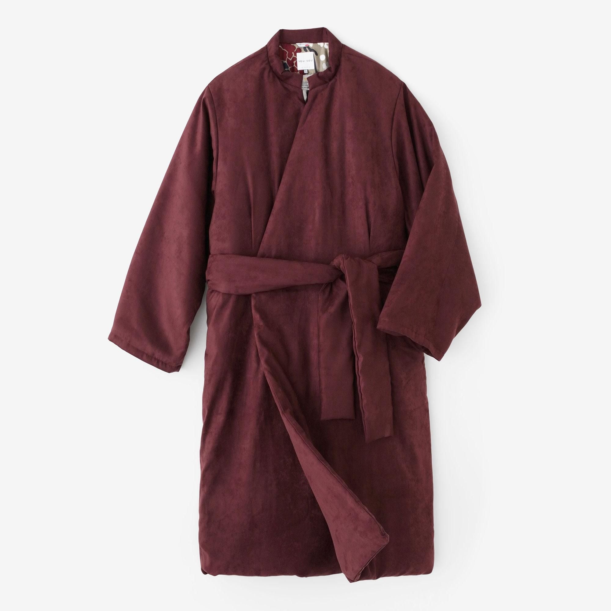 Faux nubuck tanzen (tanzen) doublure rembourrée / couleur cuivre rouge (shakudoiro) x yukimochi saule et camélia (yukimochi yanagi et tsubaki)