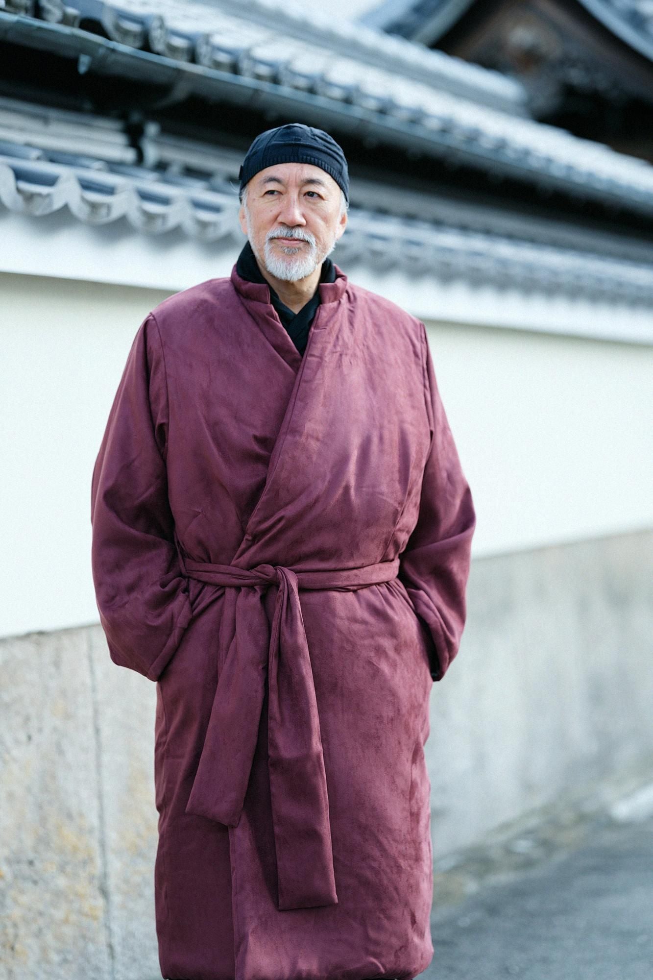 Faux nubuck tanzen (tanzen) doublure rembourrée / couleur cuivre rouge (shakudoiro) x yukimochi saule et camélia (yukimochi yanagi et tsubaki)