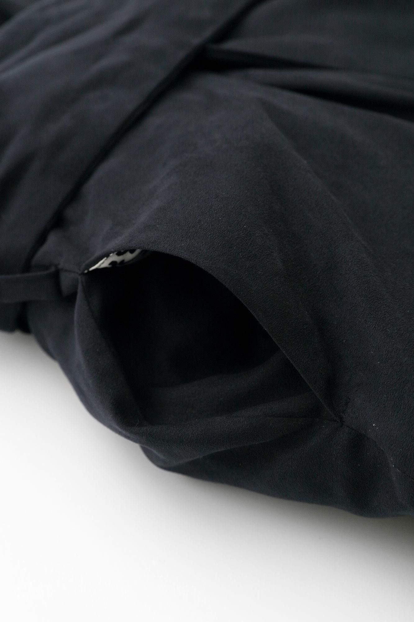 フェイクヌバック 丹前（たんぜん） 中綿袷（なかわたあわせ）／深紺（しんこん）×北斎（ほくさい） 神奈川沖浪裏（かながわおきなみうら） 写し（うつし）