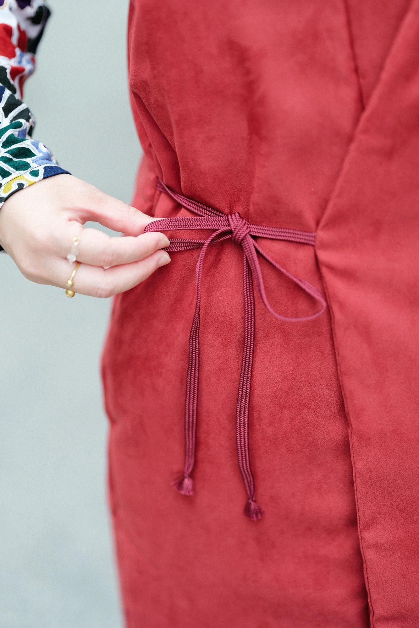 フェイクヌバック 長陣羽織（ながじんばおり） 中綿袷（なかわたあわせ