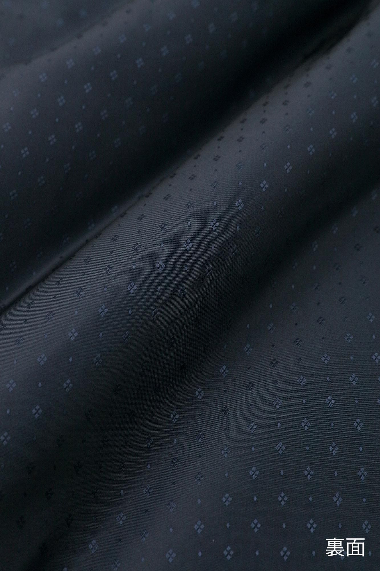 假nubuck Long Chin Baori（Nagajinbaori）衬里 /黑色海军蓝色（黑色）