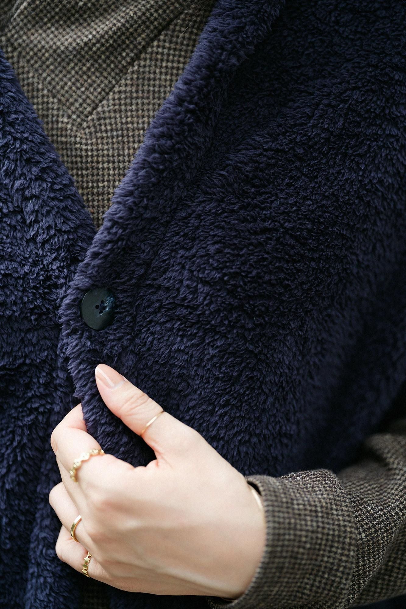 Boa Saya Vest Long Single Layer / Dark Blue