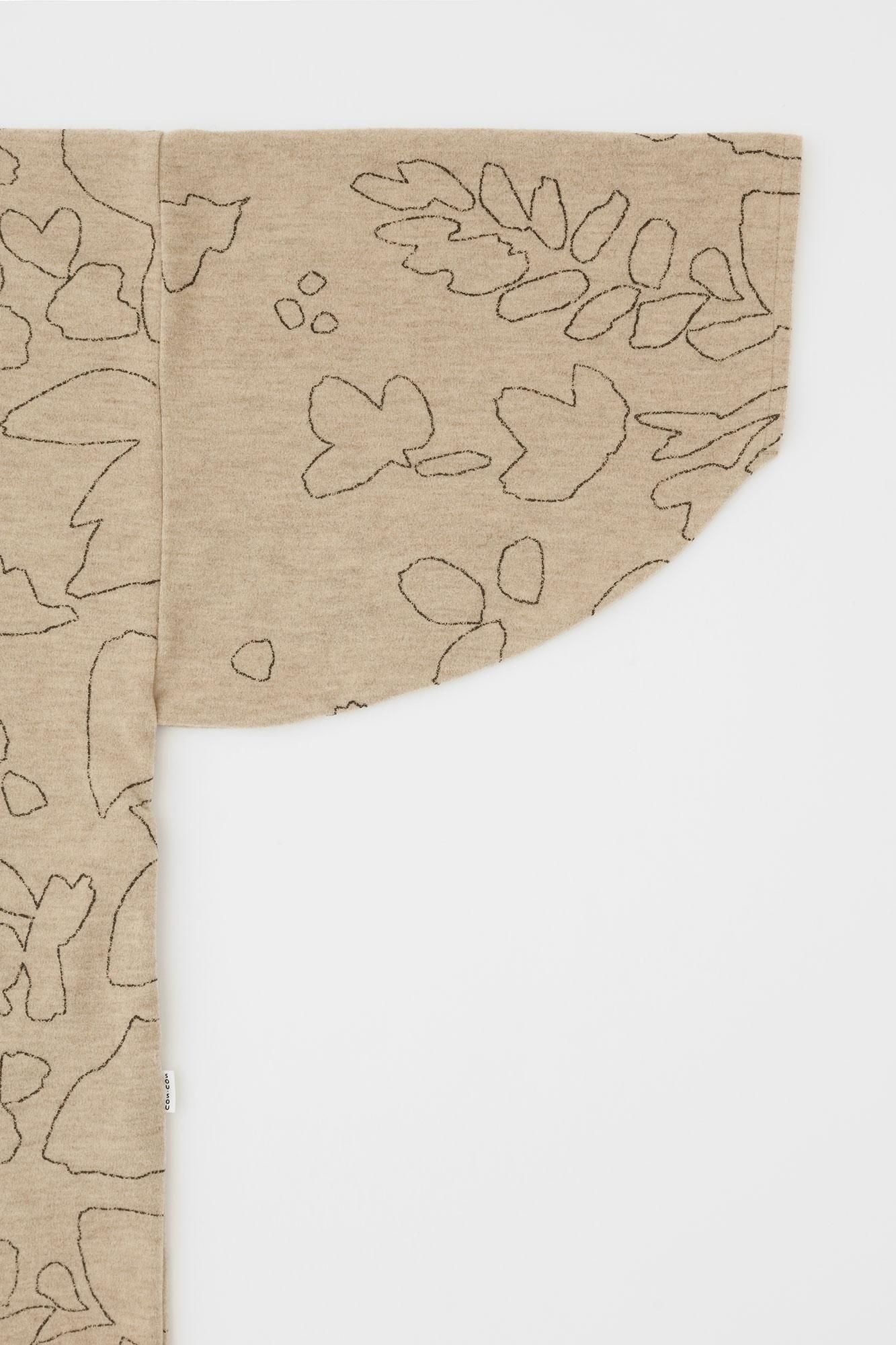 圧縮 両面編（りょうめんあみ） 衿巻薙刀長方形衣（えりまきなぎなたちょうほうけい）／里山（さとやま） ゆらぎ 丁子色（ちょうじいろ）