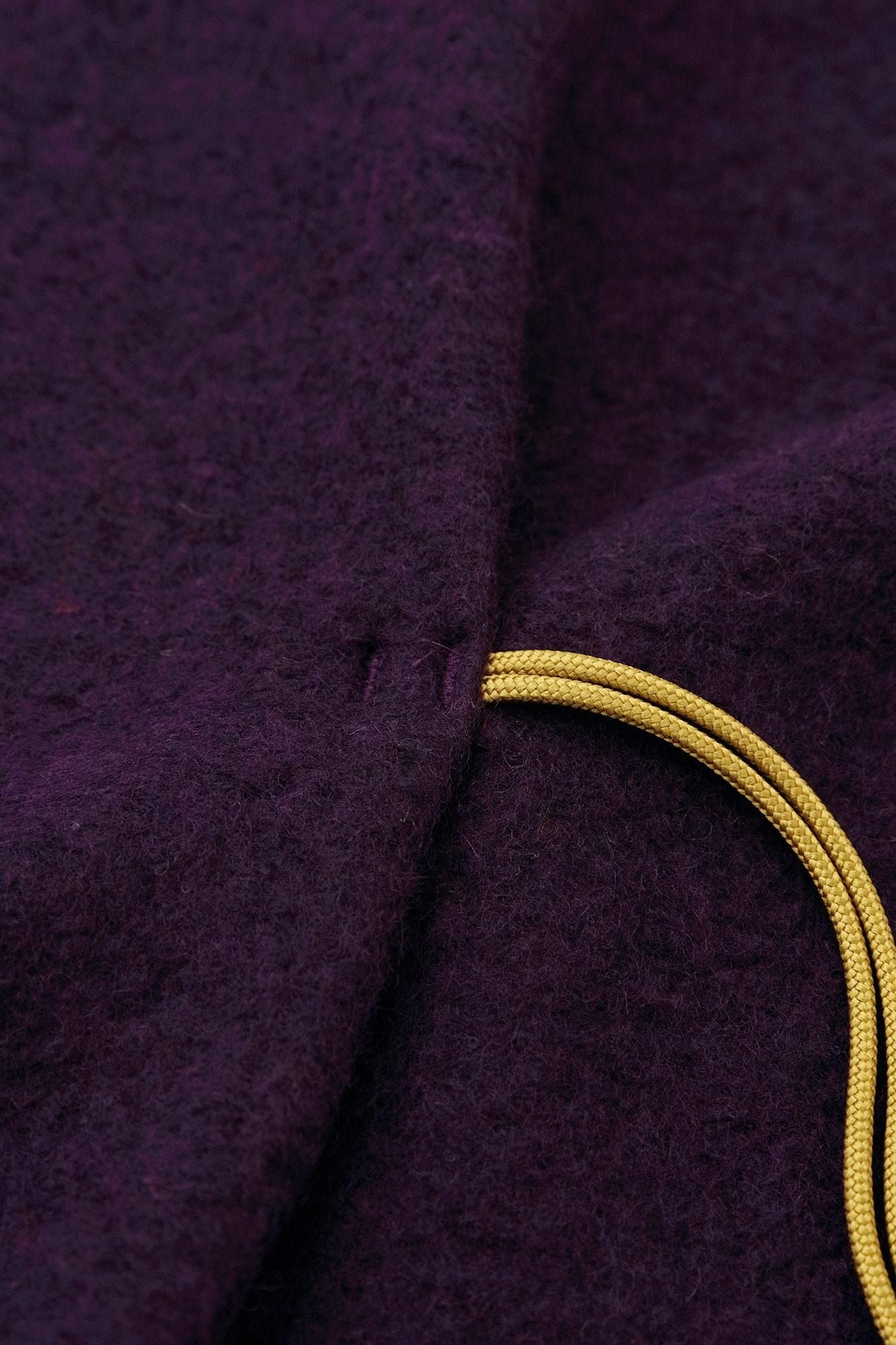 ●梳毛 如月披風斗篷 背御守/紫色