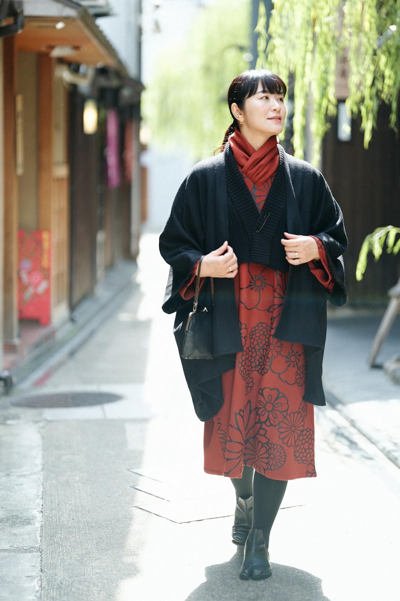 [预约]SOU・SOU×ALPHA羊绒混纺脊纹/湿色（*预定11月25日左右发货）