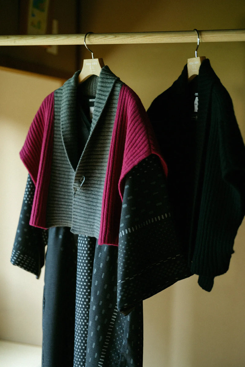 SOU・SOU×ALPHA 羊绒混纺背脊