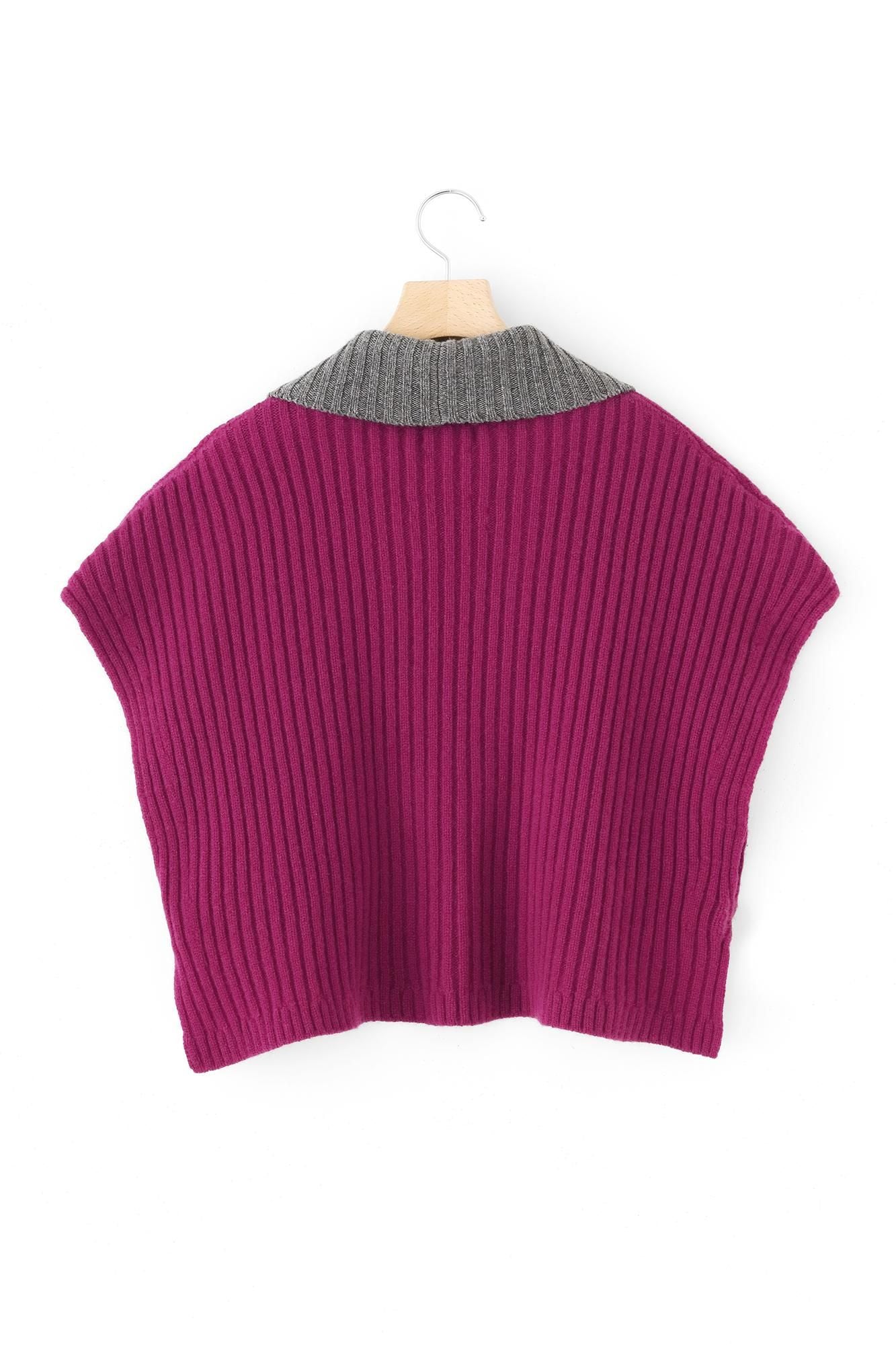 [预约]SOU・SOU×ALPHA 羊绒混纺、背面、脊纹/深红色、杂色白蜡木（*预定 11 月 25 日左右发货）