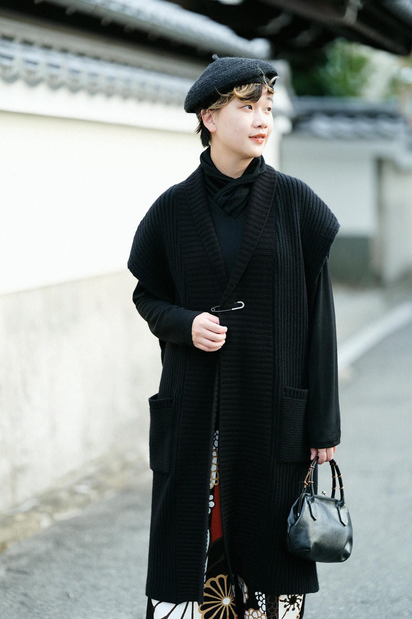 [预约]SOU・SOU×ALPHA 羊绒混纺、脊椎、脊线、长款/湿色（预计11月25日左右发货）