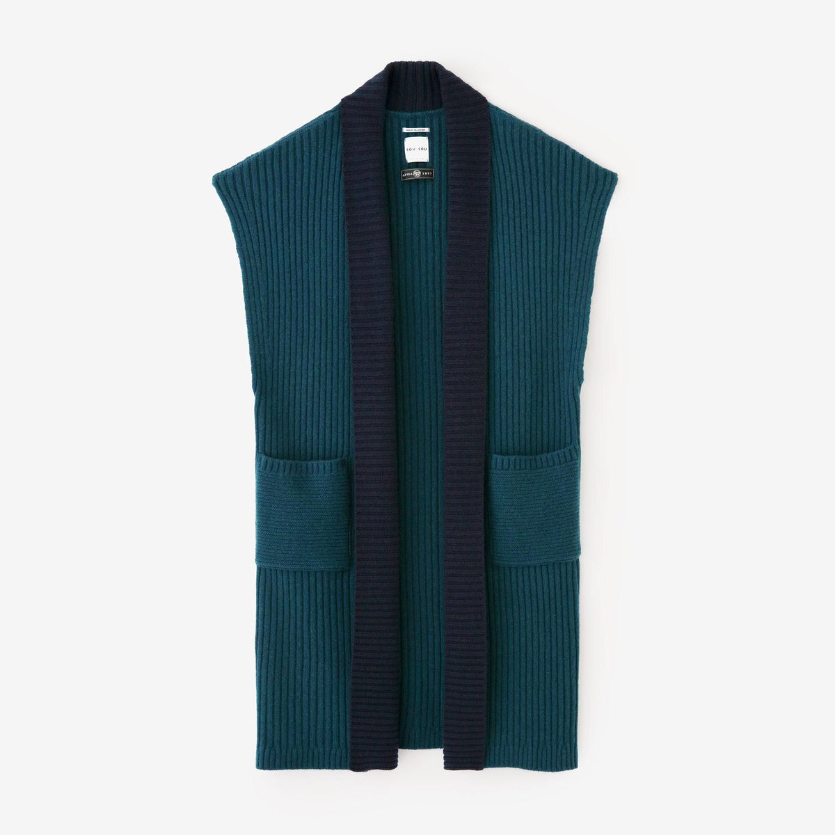 SOU・SOU×ALPHA カシミヤ混 背子（はいし） 畝（うね） 長丈（ながたけ