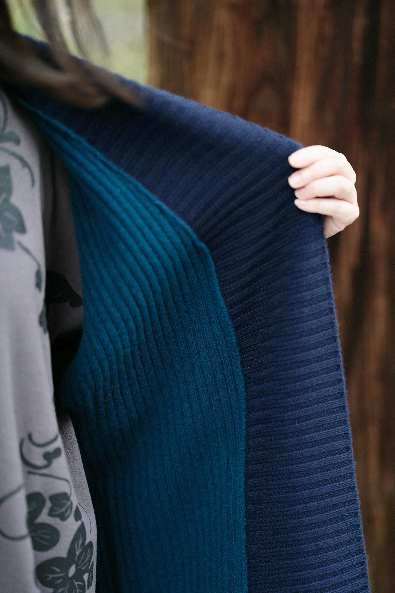 美品　SOU・SOU カシミヤ混 御御衣 長丈 袷 / 青墨x金襴緞子 コート SOU・SOU カシミヤ混 御御衣 長丈 袷 / 青墨x金襴緞子 コート - メルカリ