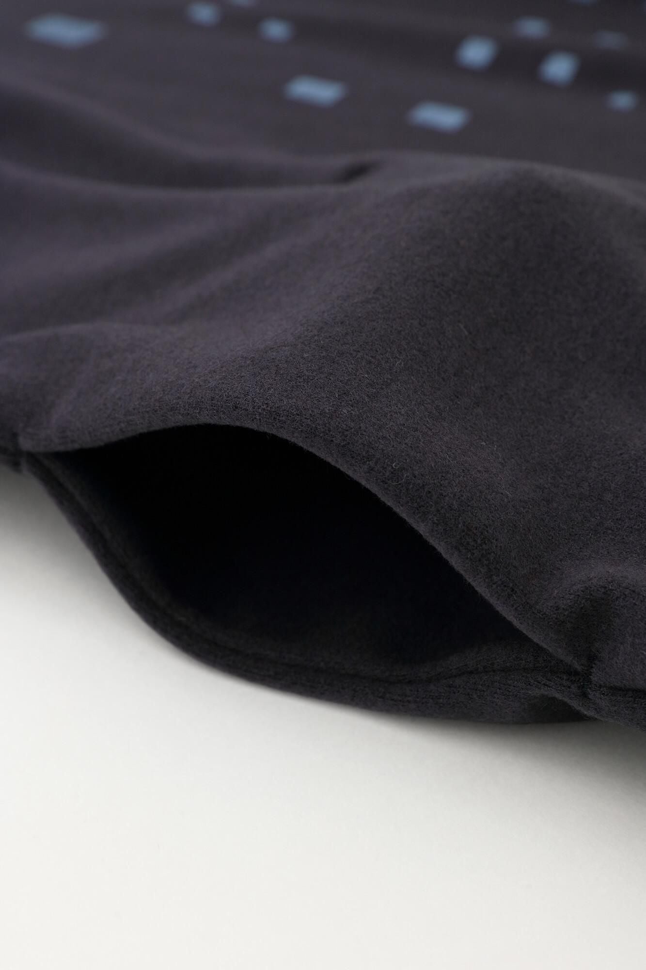 壓縮 雙面編 方形上衣（方形上衣）/窗口（小大哥）和留白 暗藍色