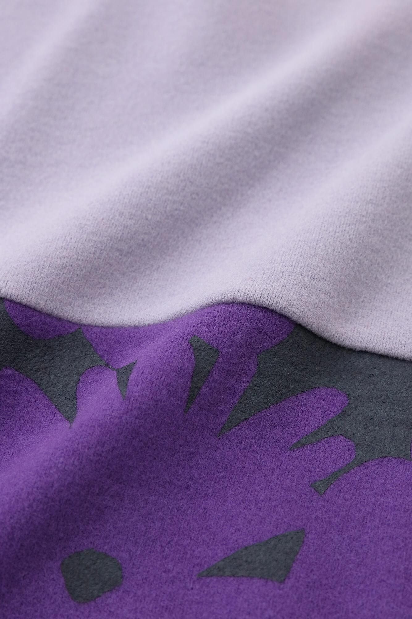 壓縮雙面編長方形洋裝雙色下襬圖案/淺粉紫色×落落大方