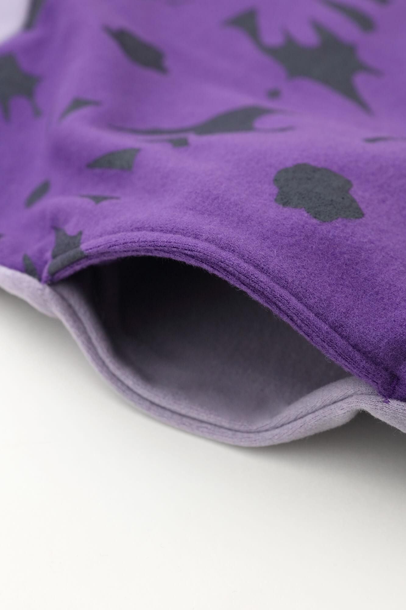 壓縮雙面編長方形洋裝雙色下襬圖案/淺粉紫色×落落大方