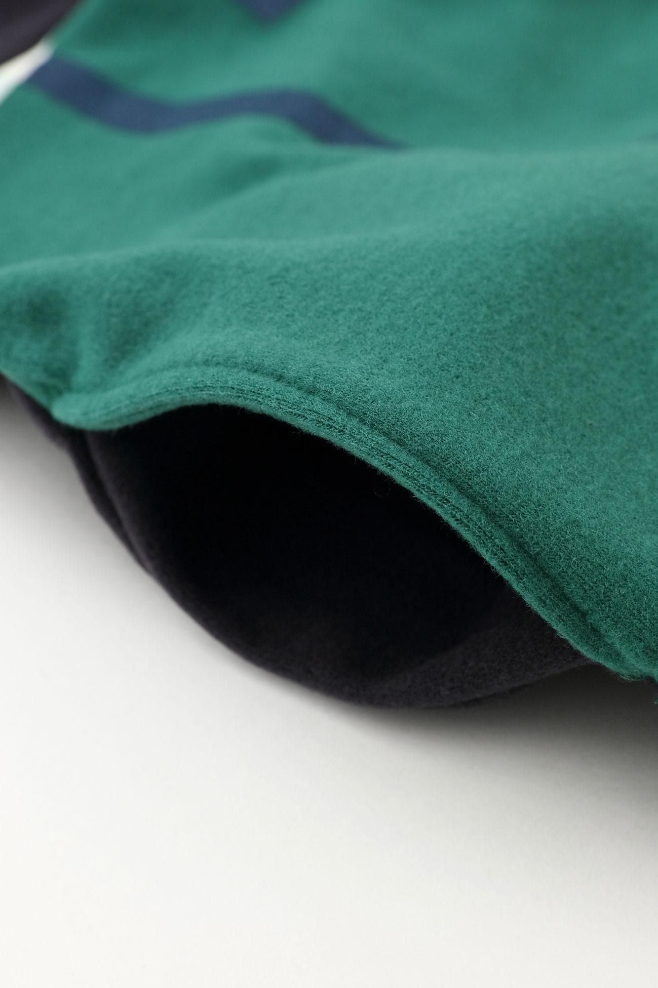 壓縮雙面編長方形洋裝雙色下襬圖案/暗藍色x鳶