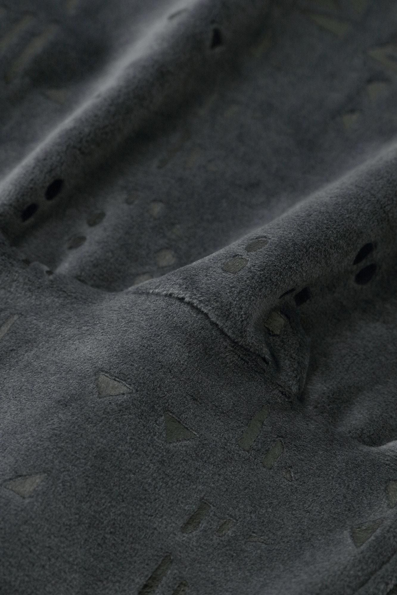 雙面起毛 針織 哈倫褲／奇境 鋼色