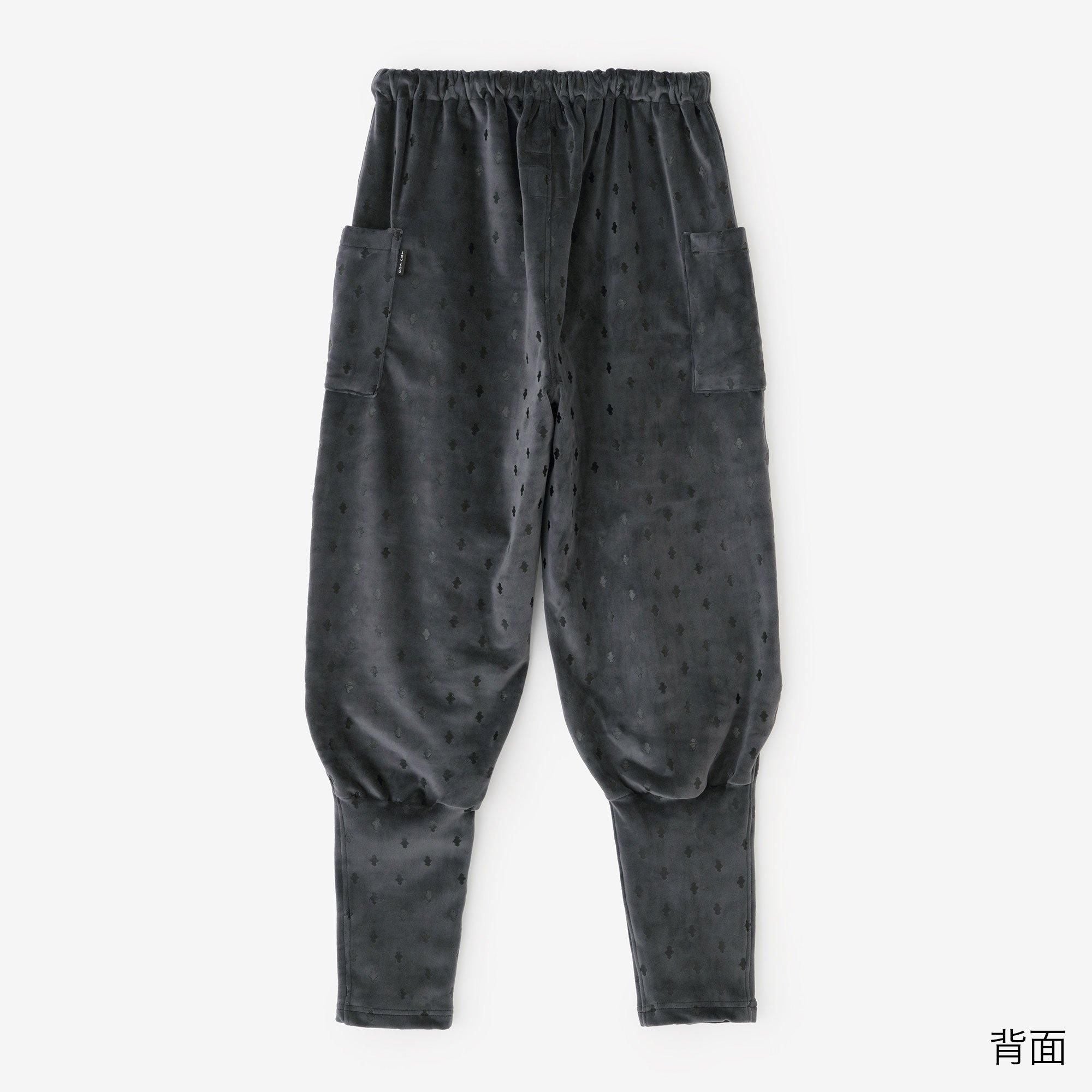 両面起毛 阿弥（あみ） 裁付（たっつけ）えんゆう穿き／重ね菱（かさねびし） 鋼色（はがねいろ）
