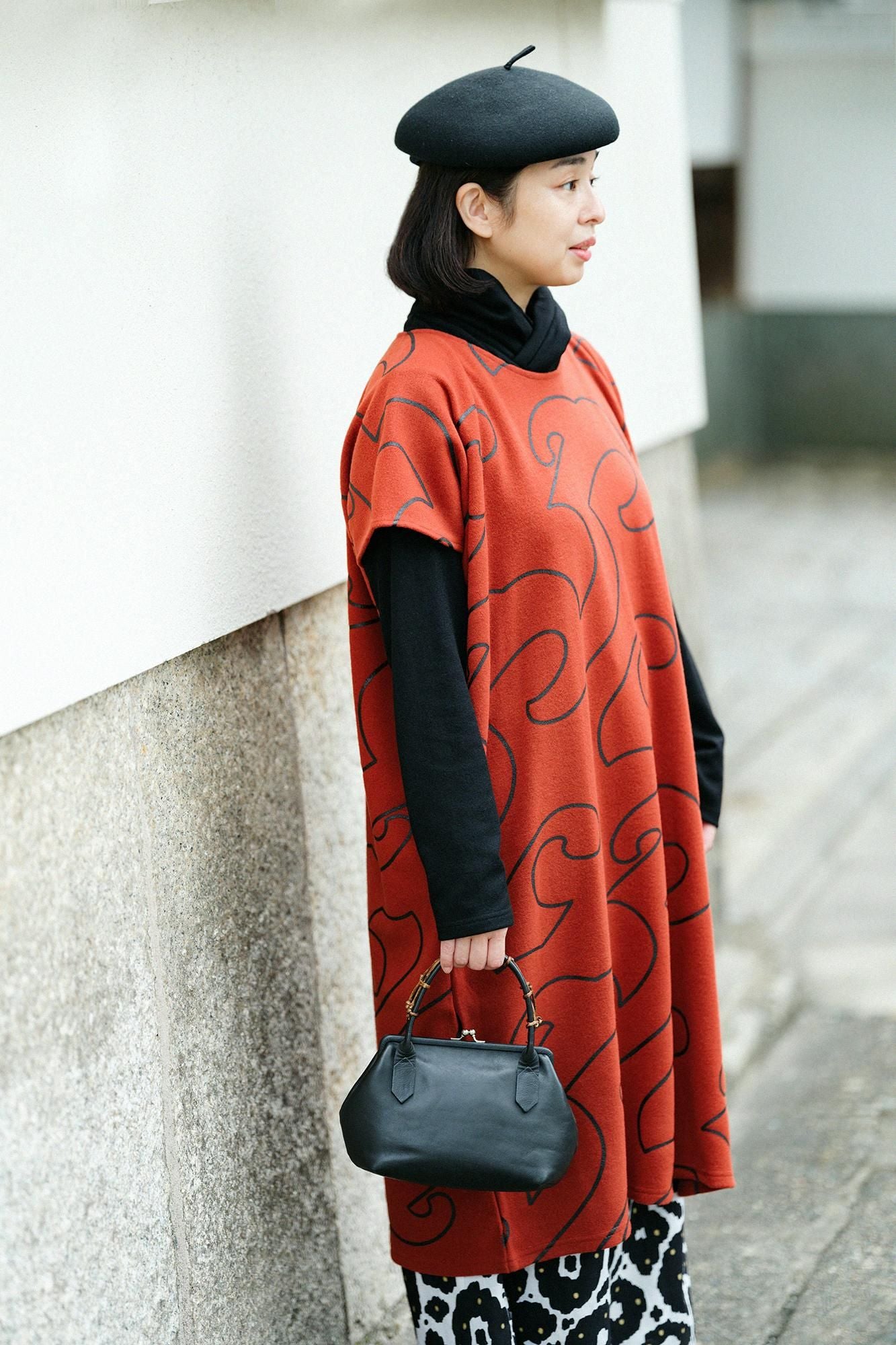 압축 양면 아미 직사각형 원피스(직사각형)/Manpa (Manpa) 빨간 구리 색상 (Shakudoiro)