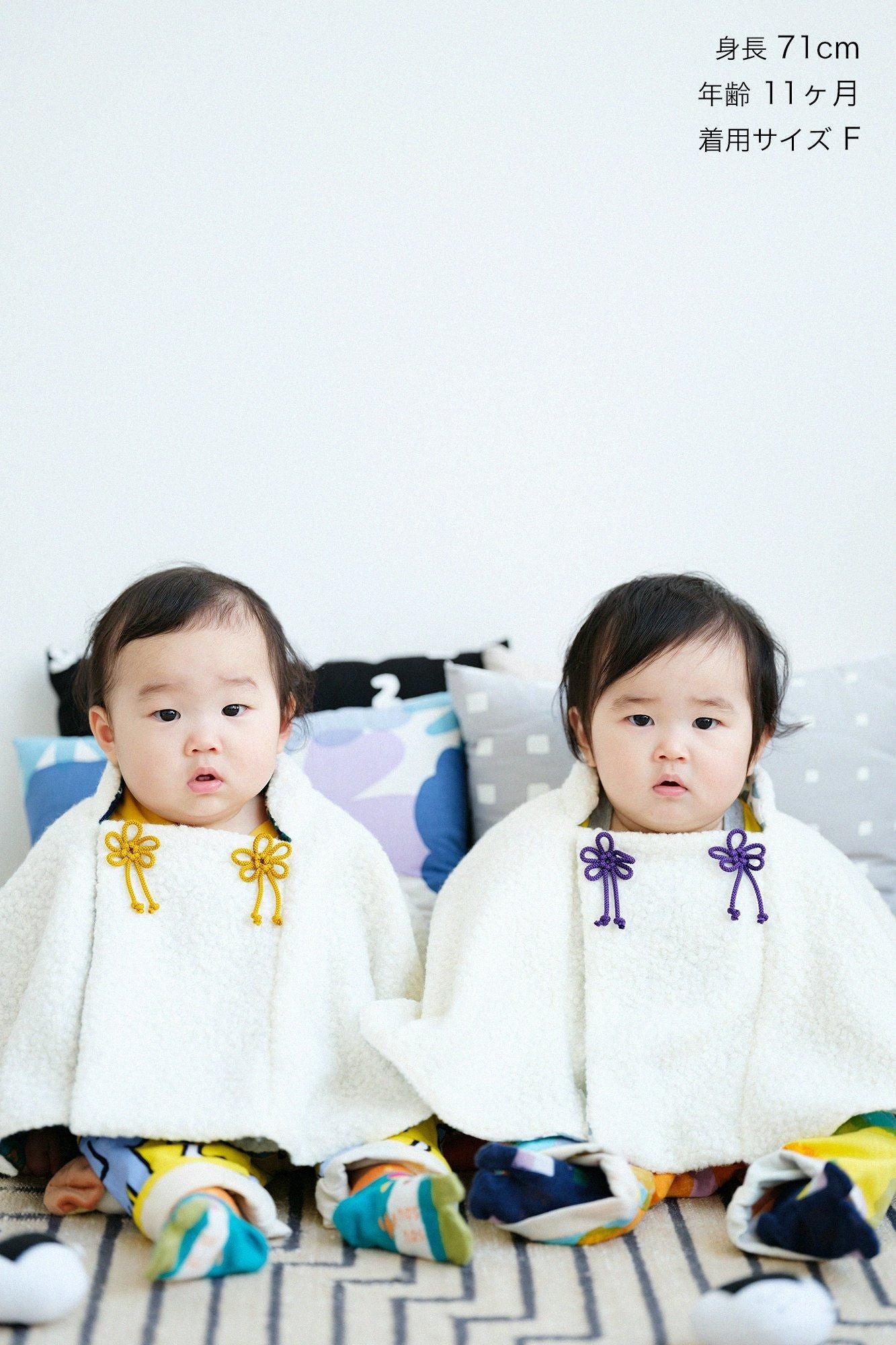 ●Boa Square Neck Poncho / Pure White × Flower Cocoon