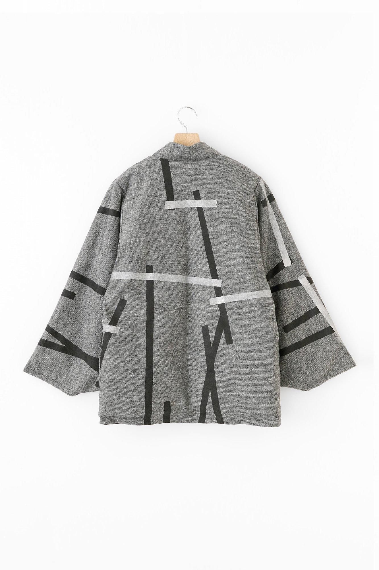 Édition Kersey Naginata karabaori (Nagina karabaori) Remplissage (Nakawataawase) / Tobi (Tobi) Gris chiné (Mokuhai)