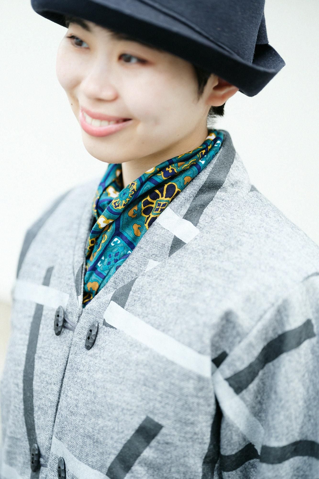 Édition Kersey Naginata karabaori (Nagina karabaori) Remplissage (Nakawataawase) / Tobi (Tobi) Gris chiné (Mokuhai)