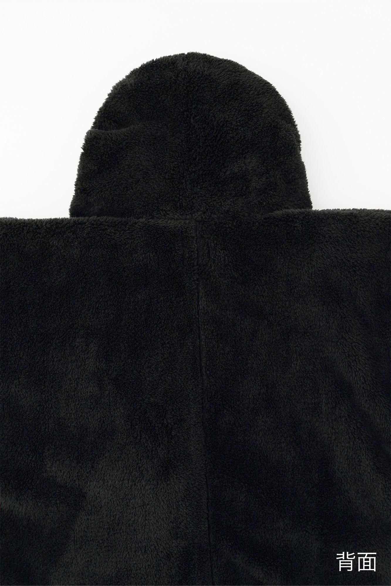 ボア 頭巾外套（ずきんがいとう） 単（ひとえ）／濡羽色（ぬればいろ）