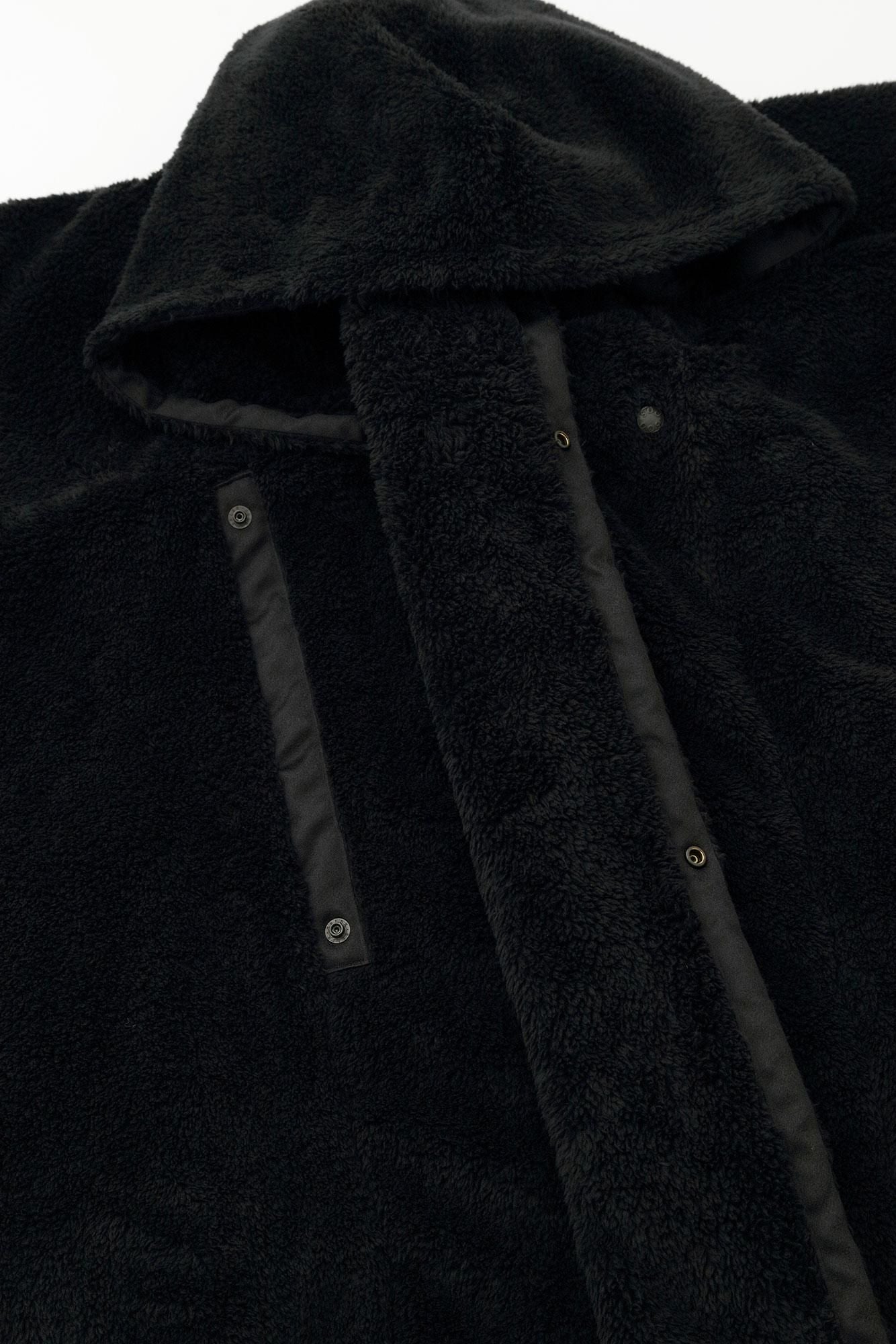 ボア 頭巾外套（ずきんがいとう） 単（ひとえ）／濡羽色（ぬればいろ）