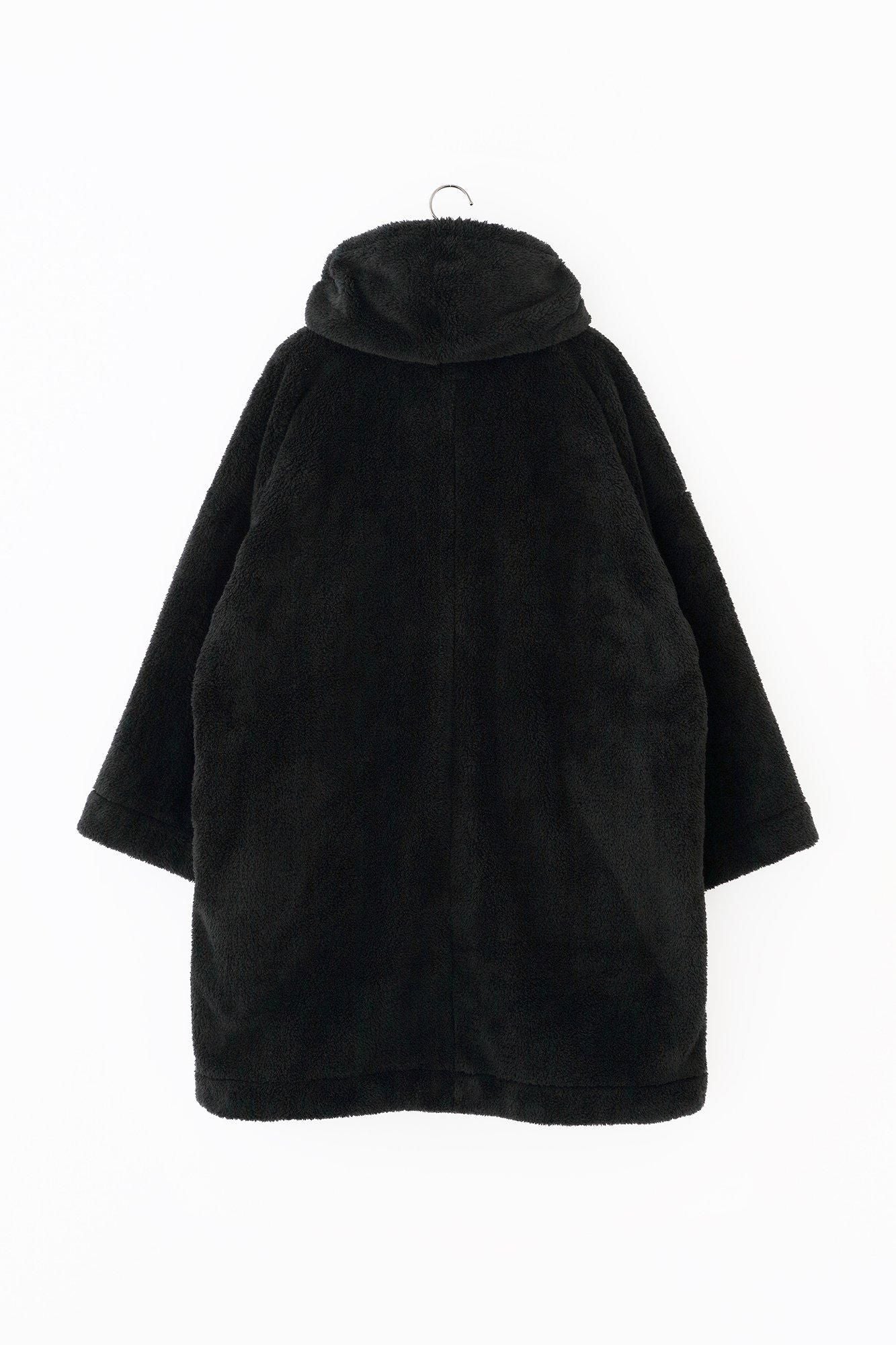 ボア 頭巾外套（ずきんがいとう） 単（ひとえ）／濡羽色（ぬればいろ）