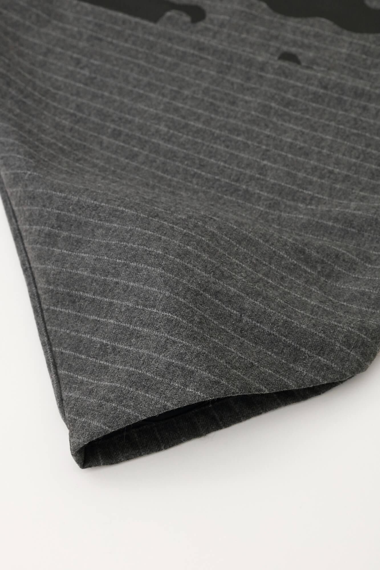 梳毛條紋富士（飛鼠褲）2.0/深灰色×怒濤