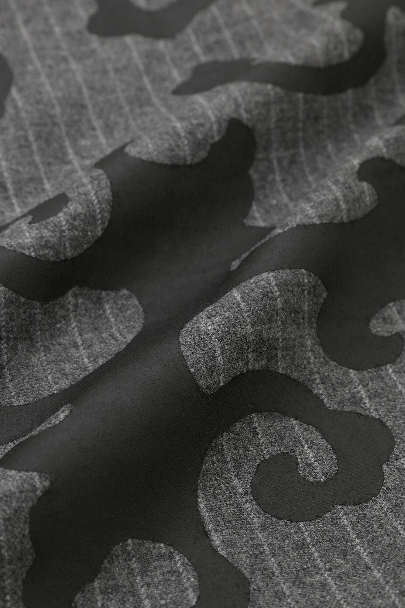 梳毛條紋富士（飛鼠褲）2.0/深灰色×怒濤