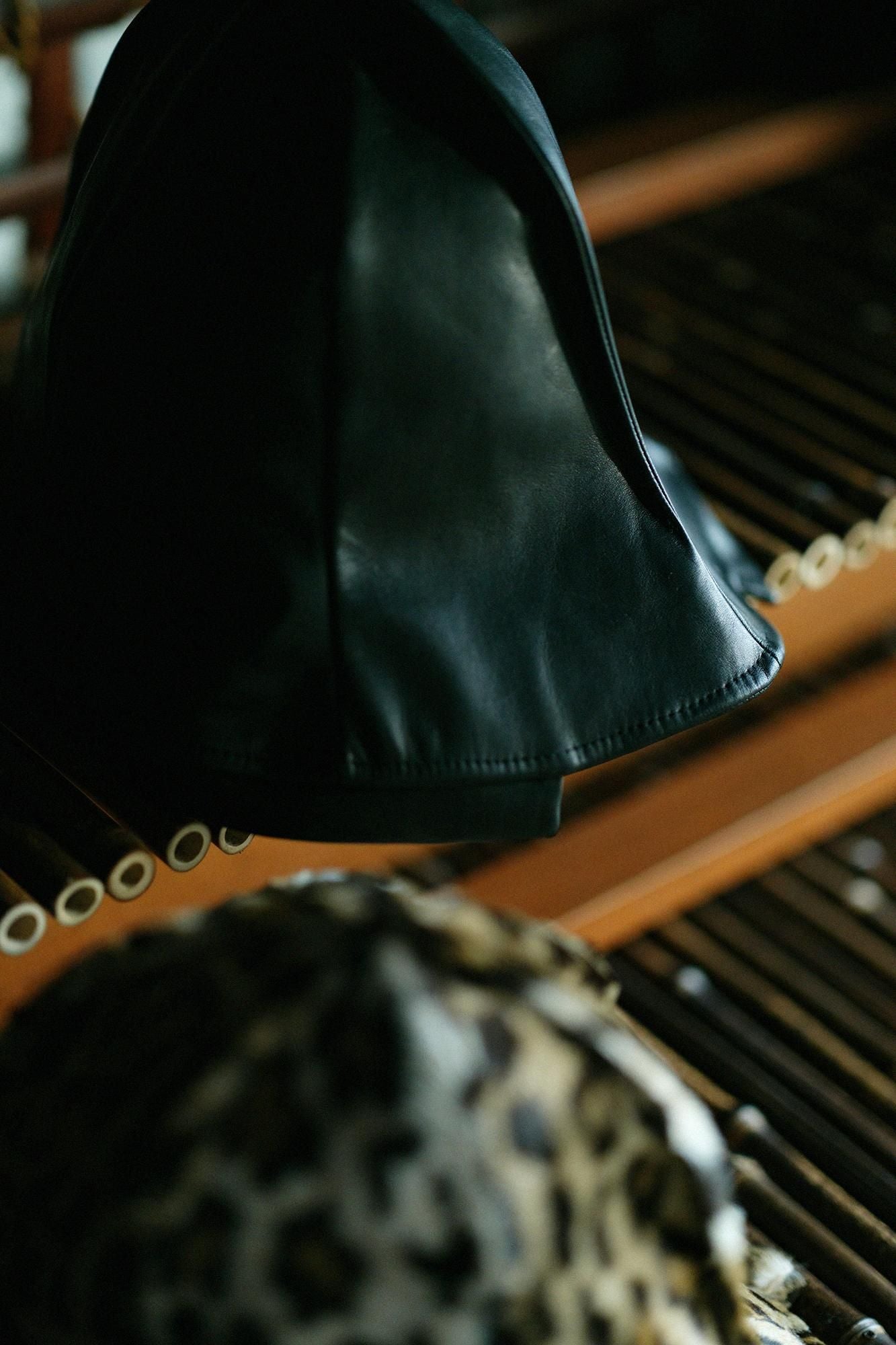 一条笠帽 錣/黑色