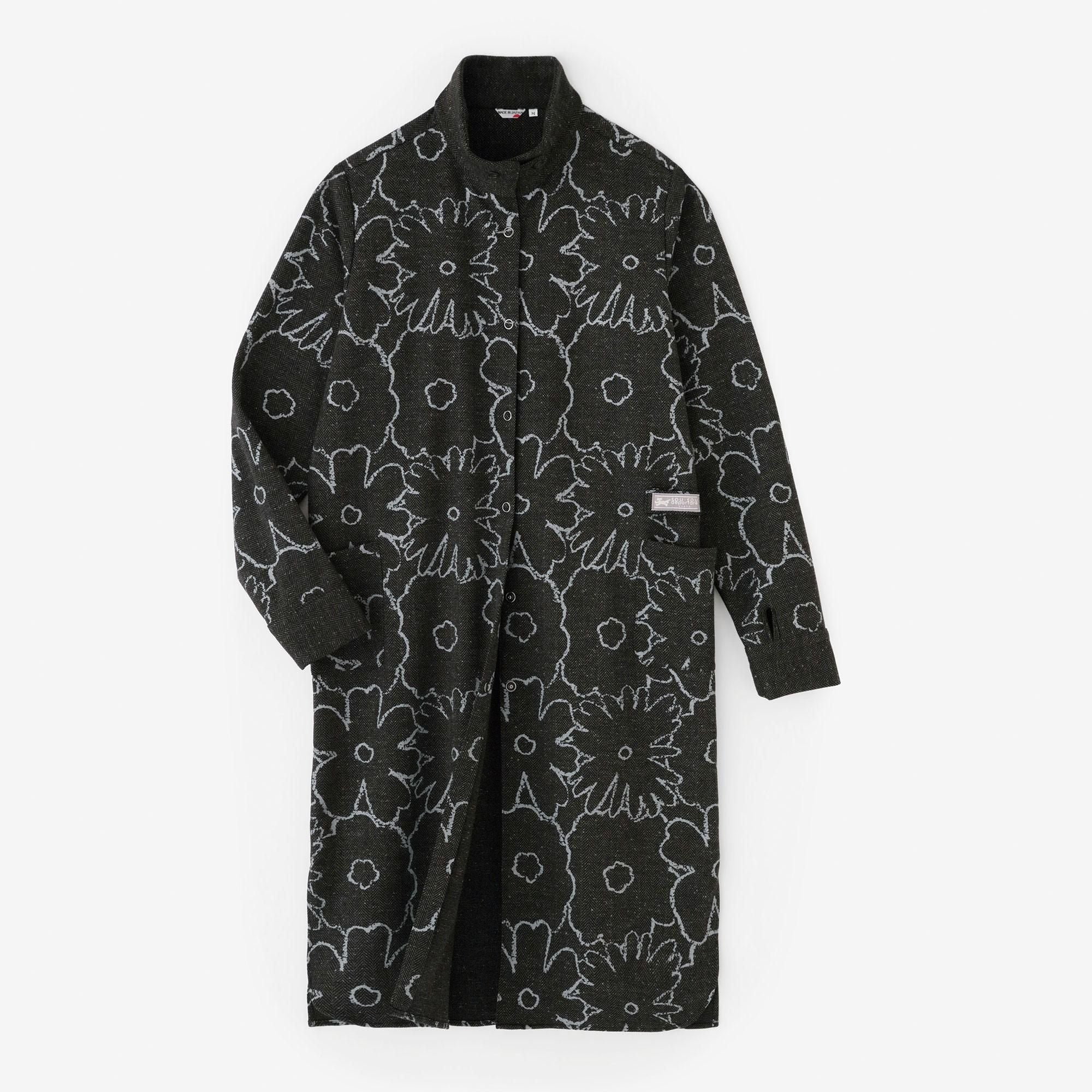 Robe Sanpo en jersey à chevrons / Ink noire d'Orakara Dickie (Sumikuro)