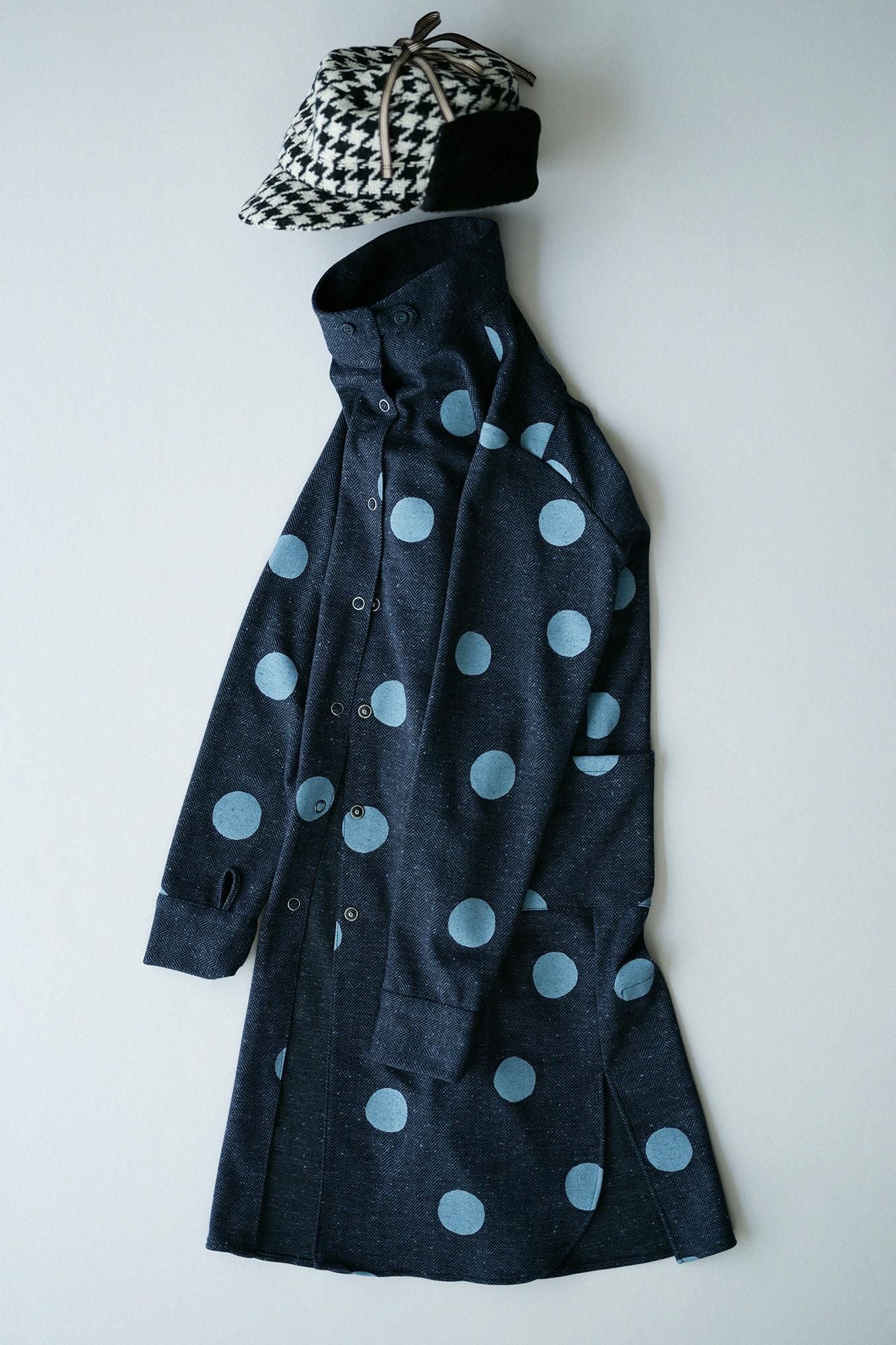 Fischgräten-Jersey SANPO One Piece/Suigyoku Mara Blue Brown