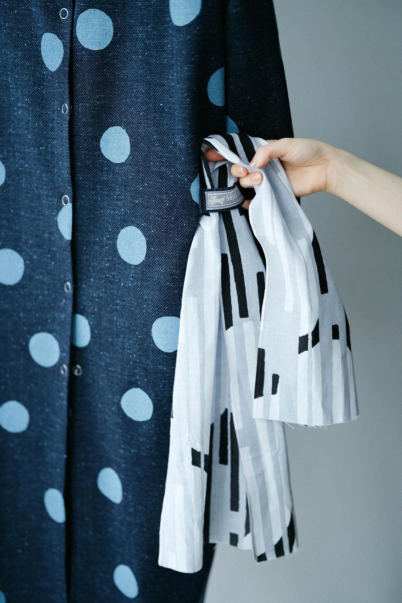 Fischgräten-Jersey SANPO One Piece/Suigyoku Mara Blue Brown