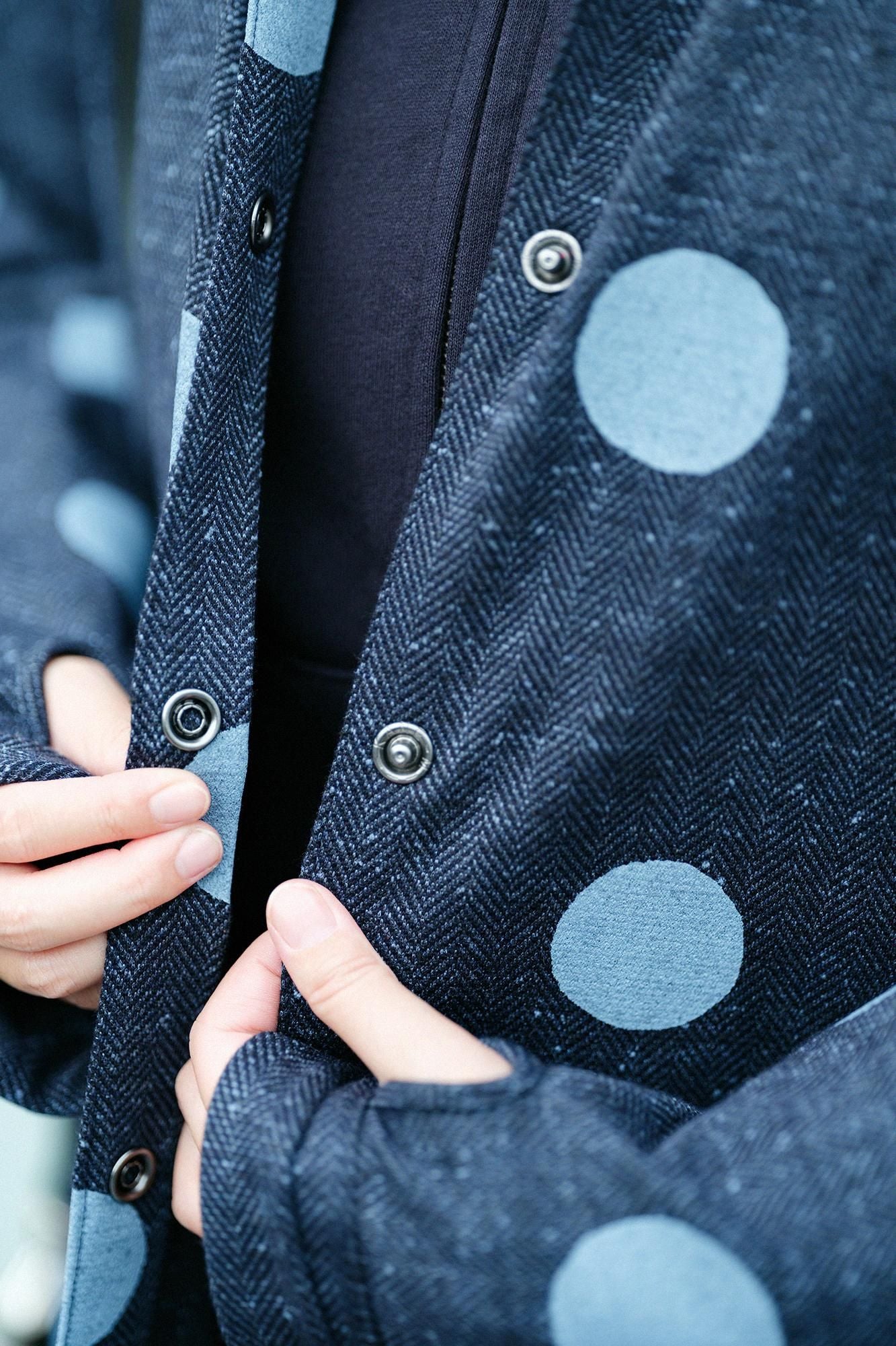 Fischgräten-Jersey SANPO One Piece/Suigyoku Mara Blue Brown