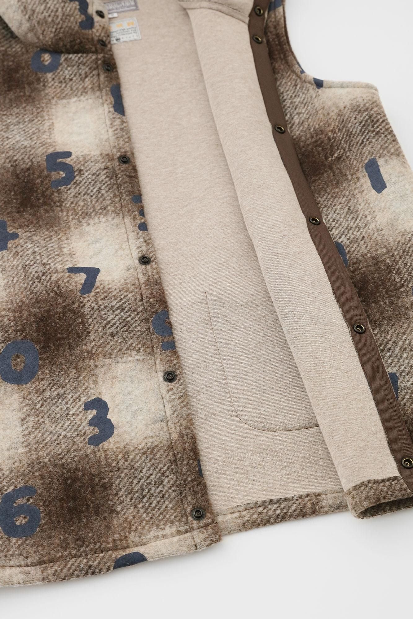 【◯预购】黏合针织BIKE连帽背心／SO-SU-U十数棕色霞格纹（※预计于12月2日左右发货）