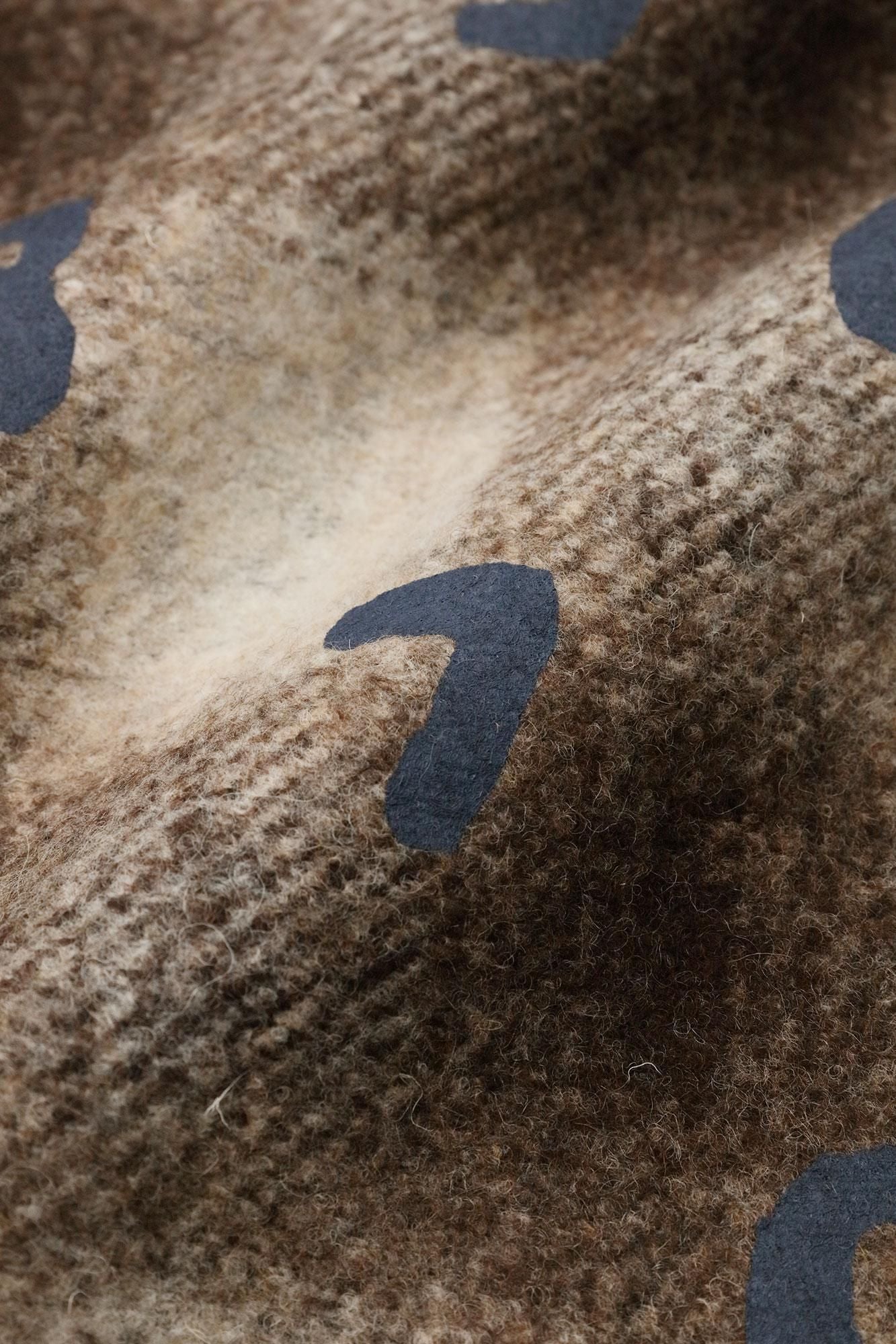 【◯预购】黏合针织BIKE连帽背心／SO-SU-U十数棕色霞格纹（※预计于12月2日左右发货）