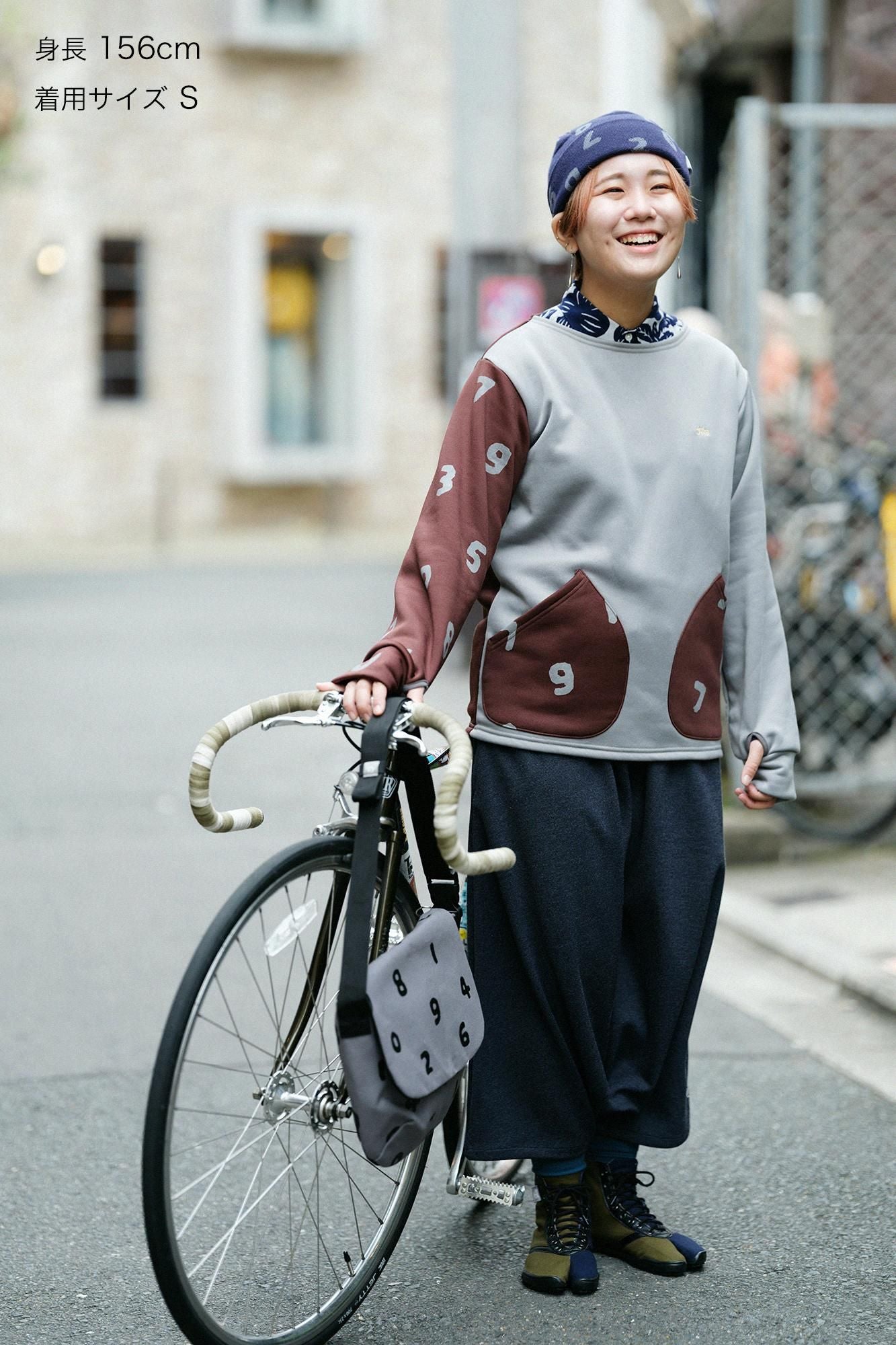 Bomber Heat (R) 船領上衣／灰色×SO-SU-U十數