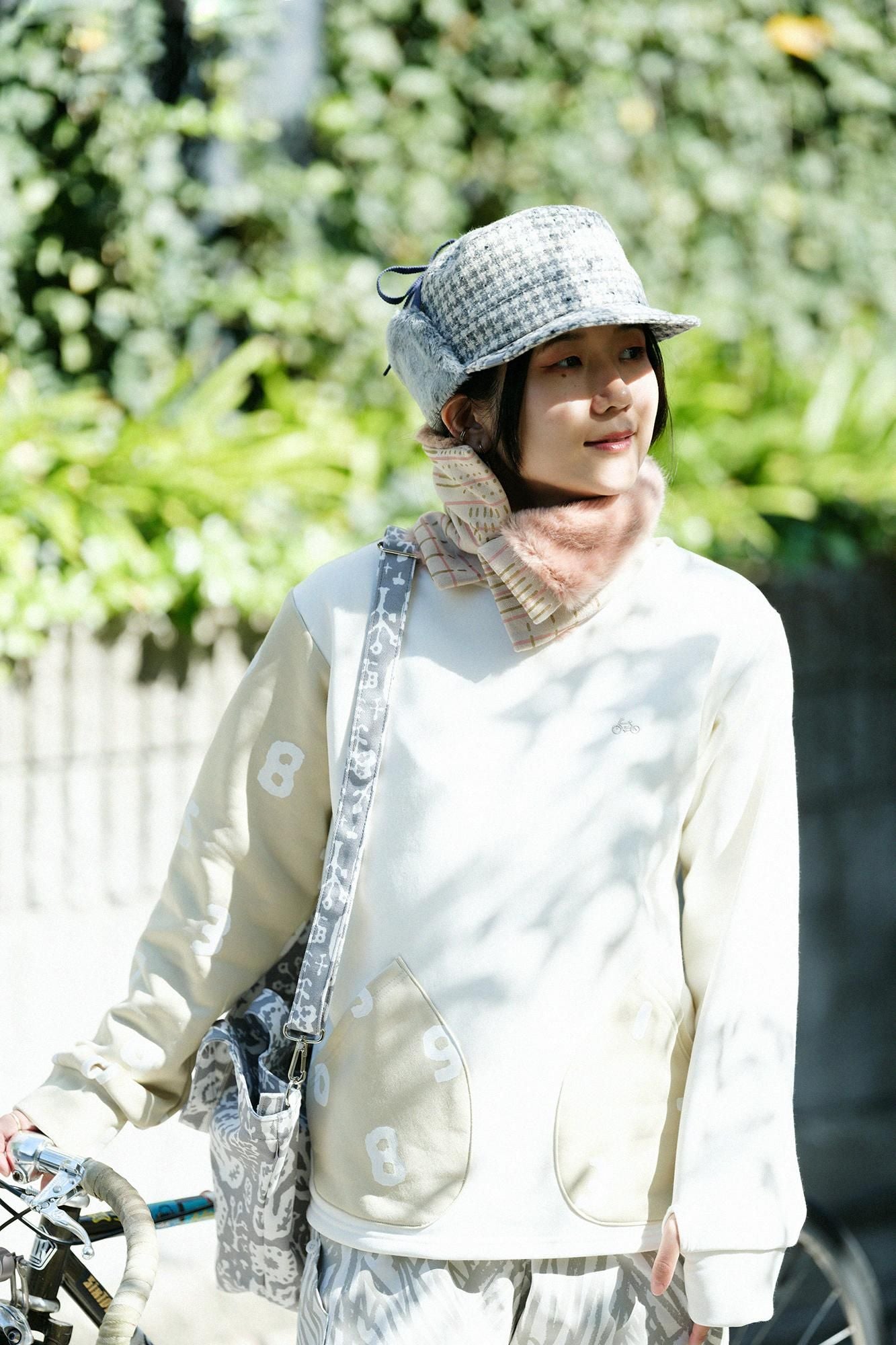 봄버 히트(R) 보트 넥 셔츠/흰색 xSO-SU-U