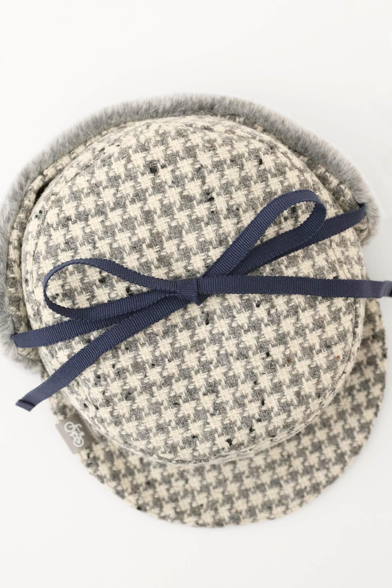 [Nur im Internet verfügbar] NEP Tweed Boa BIKE CAP/Gray Check ×SO-SU-U